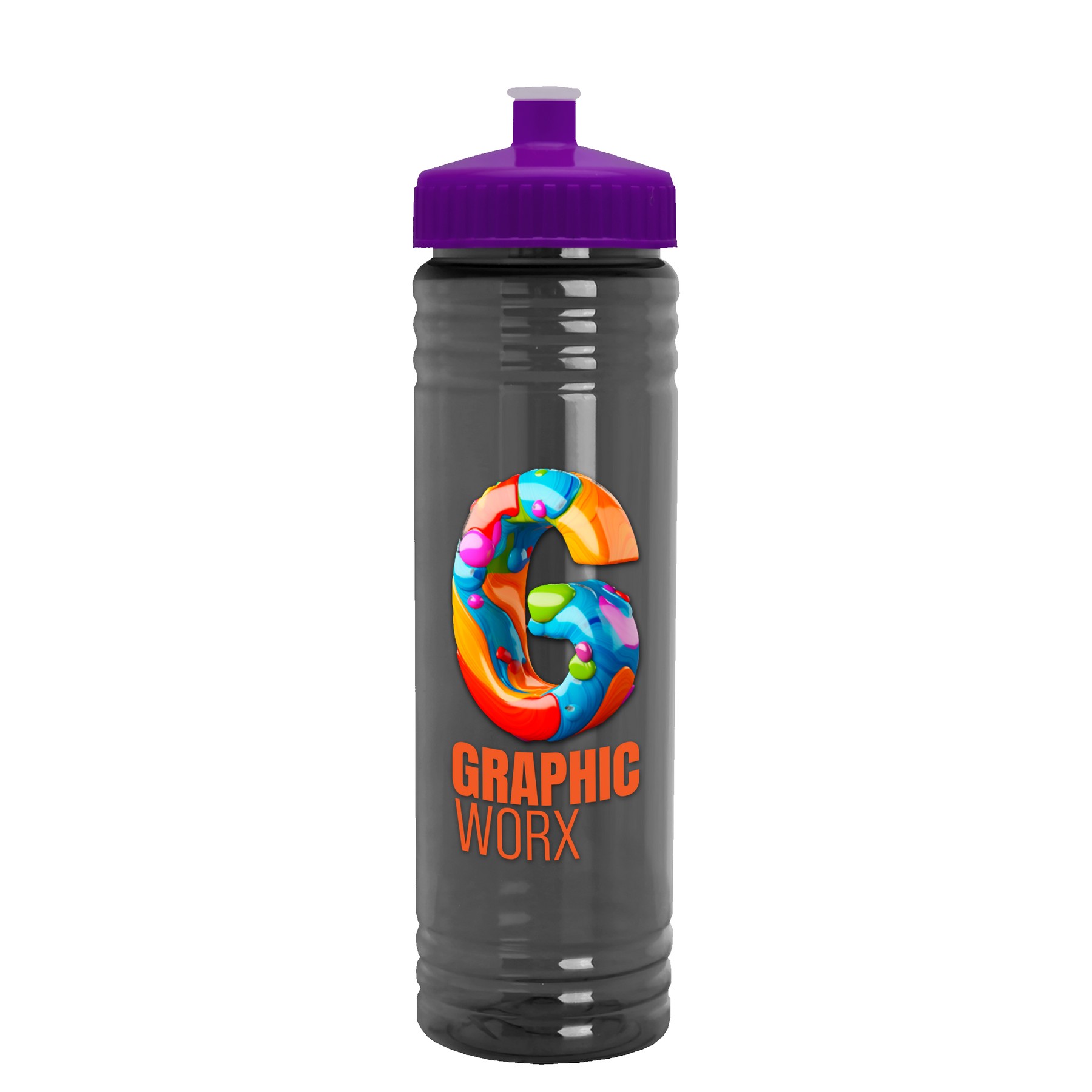 Picture of Garyline® Slim Fit RPET Bottle with Push-Pull Lid - 24 oz.