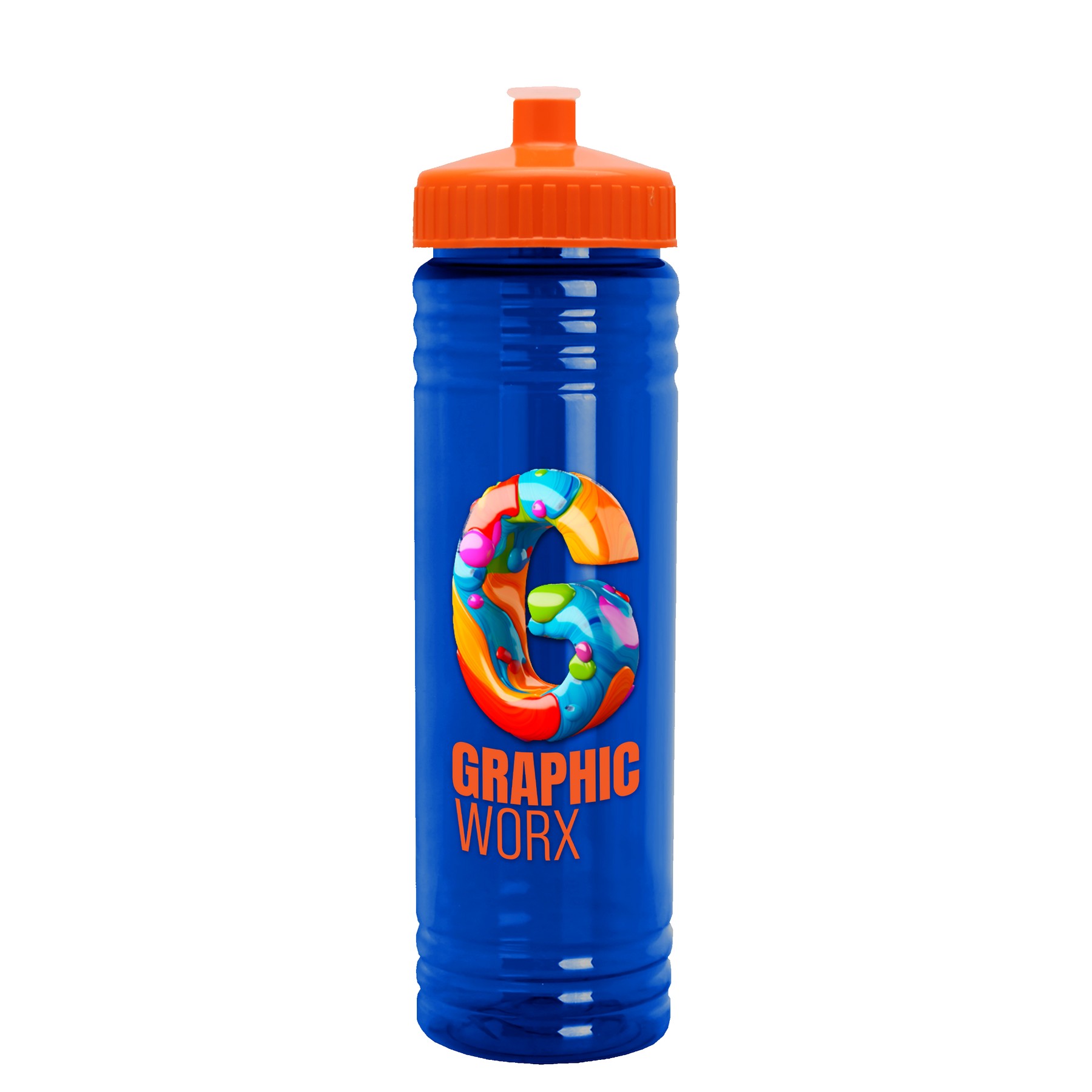 Picture of Garyline® Slim Fit RPET Bottle with Push-Pull Lid - 24 oz.