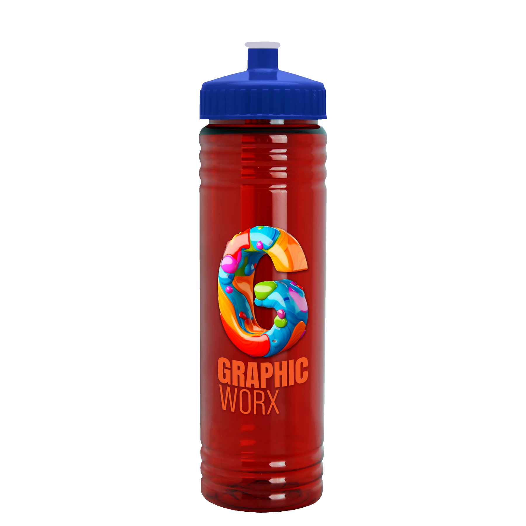 Picture of Garyline® Slim Fit RPET Bottle with Push-Pull Lid - 24 oz.