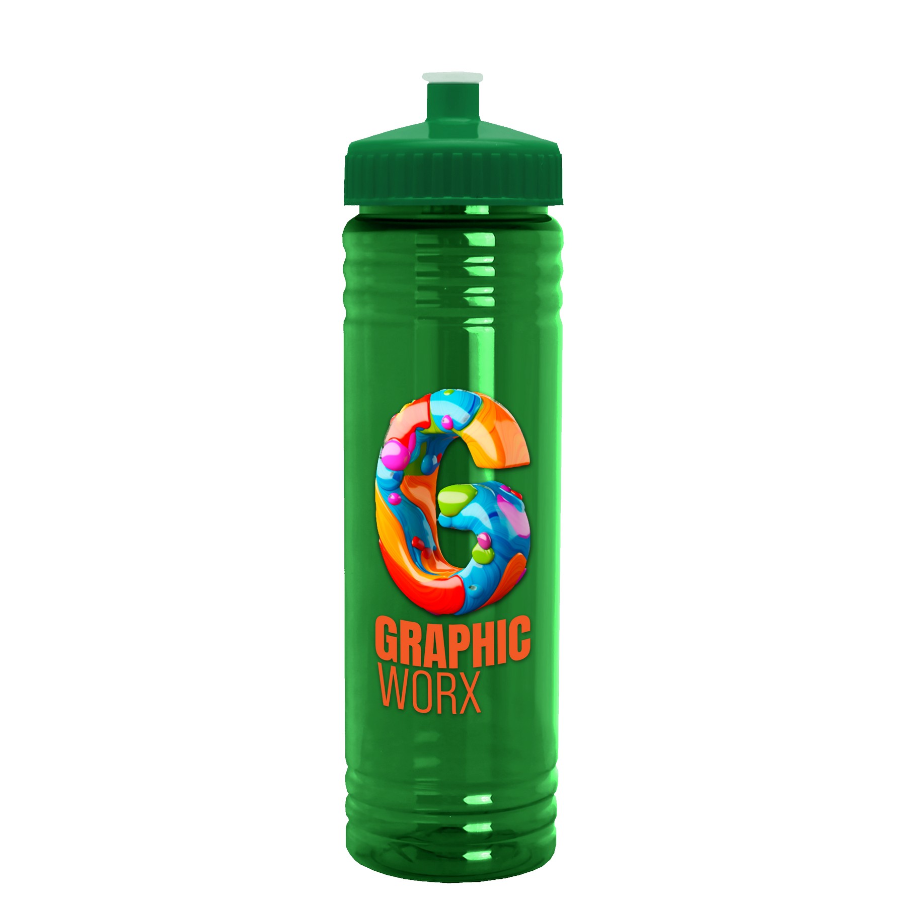 Picture of Garyline® Slim Fit RPET Bottle with Push-Pull Lid - 24 oz.