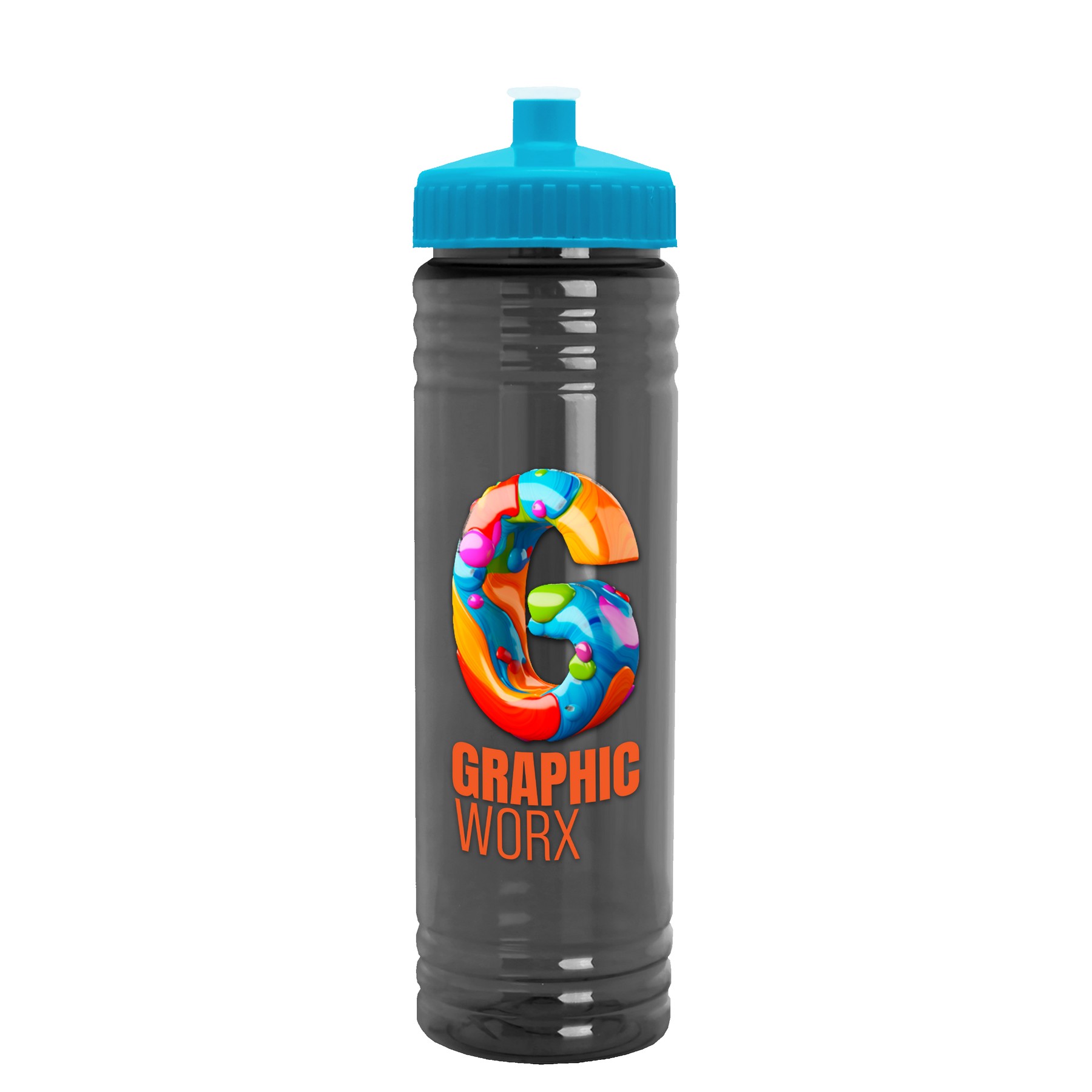 Picture of Garyline® Slim Fit RPET Bottle with Push-Pull Lid - 24 oz.