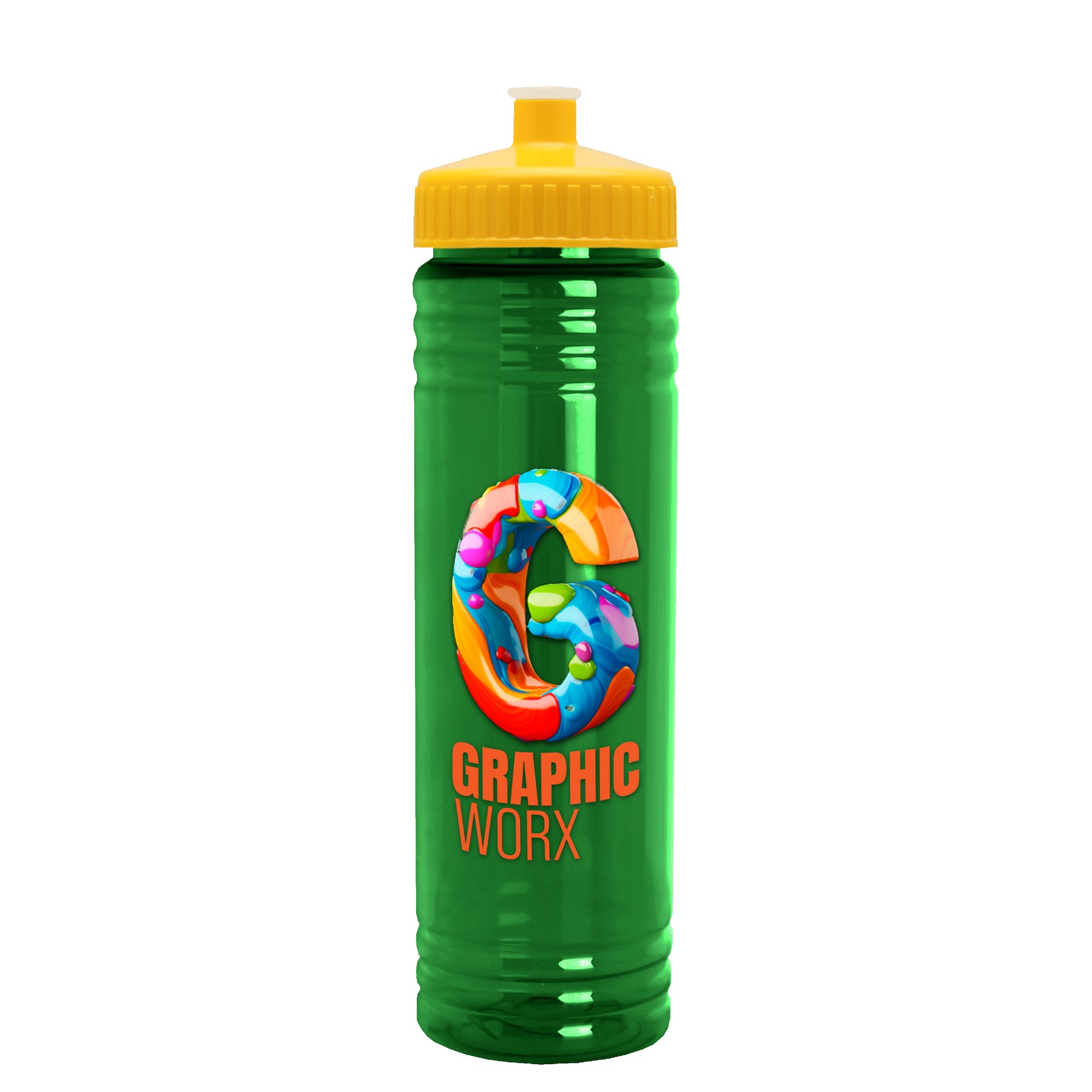 Picture of Garyline® Slim Fit RPET Bottle with Push-Pull Lid - 24 oz.