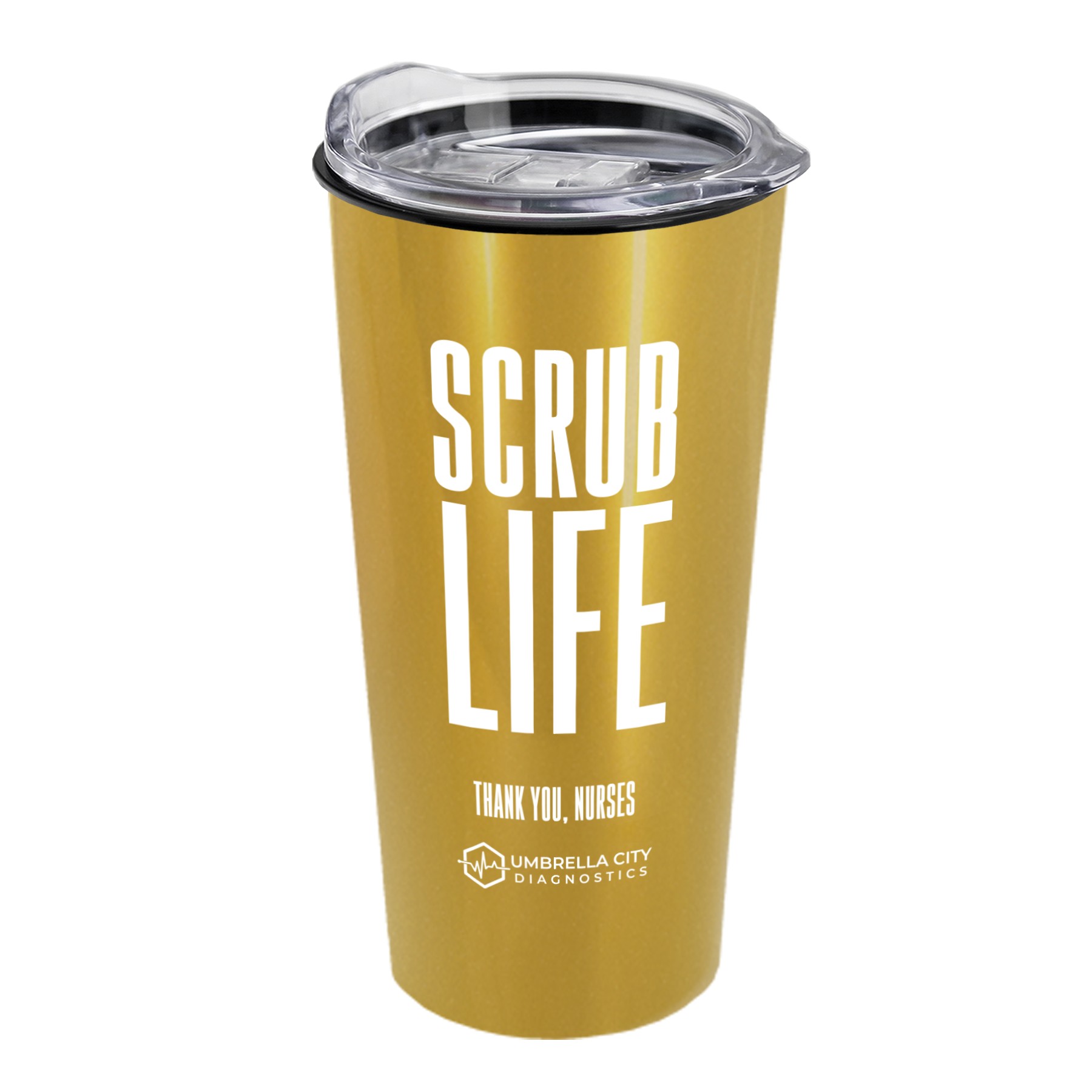 Picture of Garyline® Explore Metallic Travel Tumbler with Slider Lid - 18 oz.