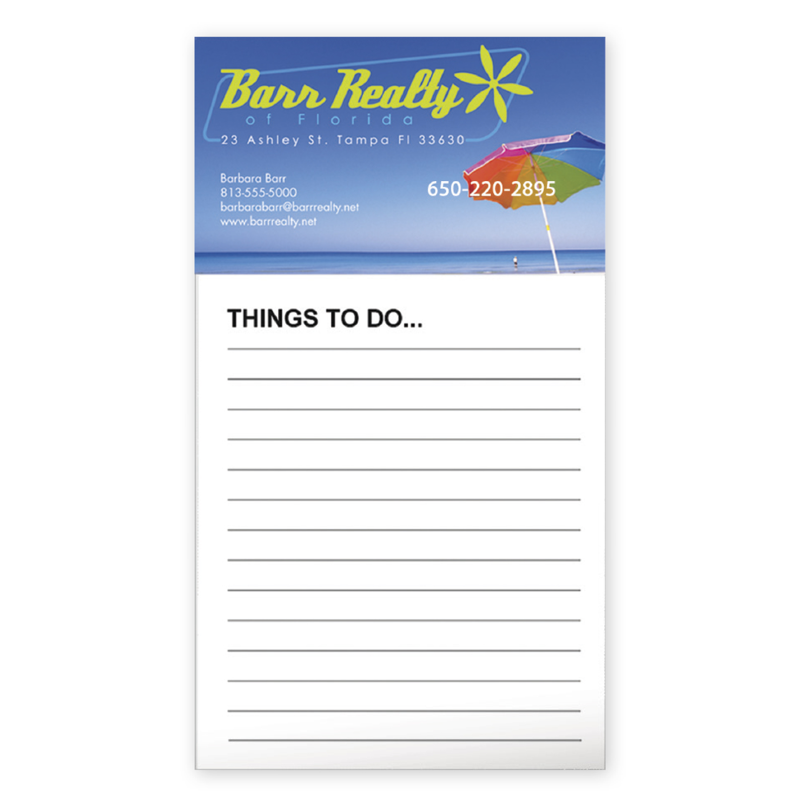 Picture of Good Value™ Business Card Magnet with 50-Sheet Notepad