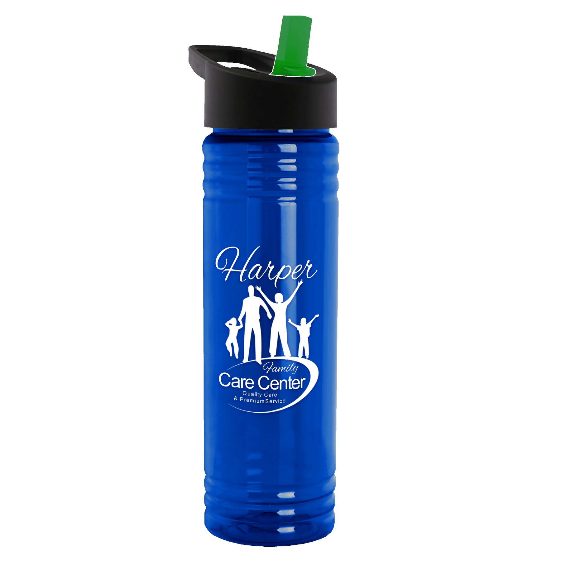 Picture of Garyline® Slim Fit RPET Bottle with Flip-Straw Lid - 24 oz.