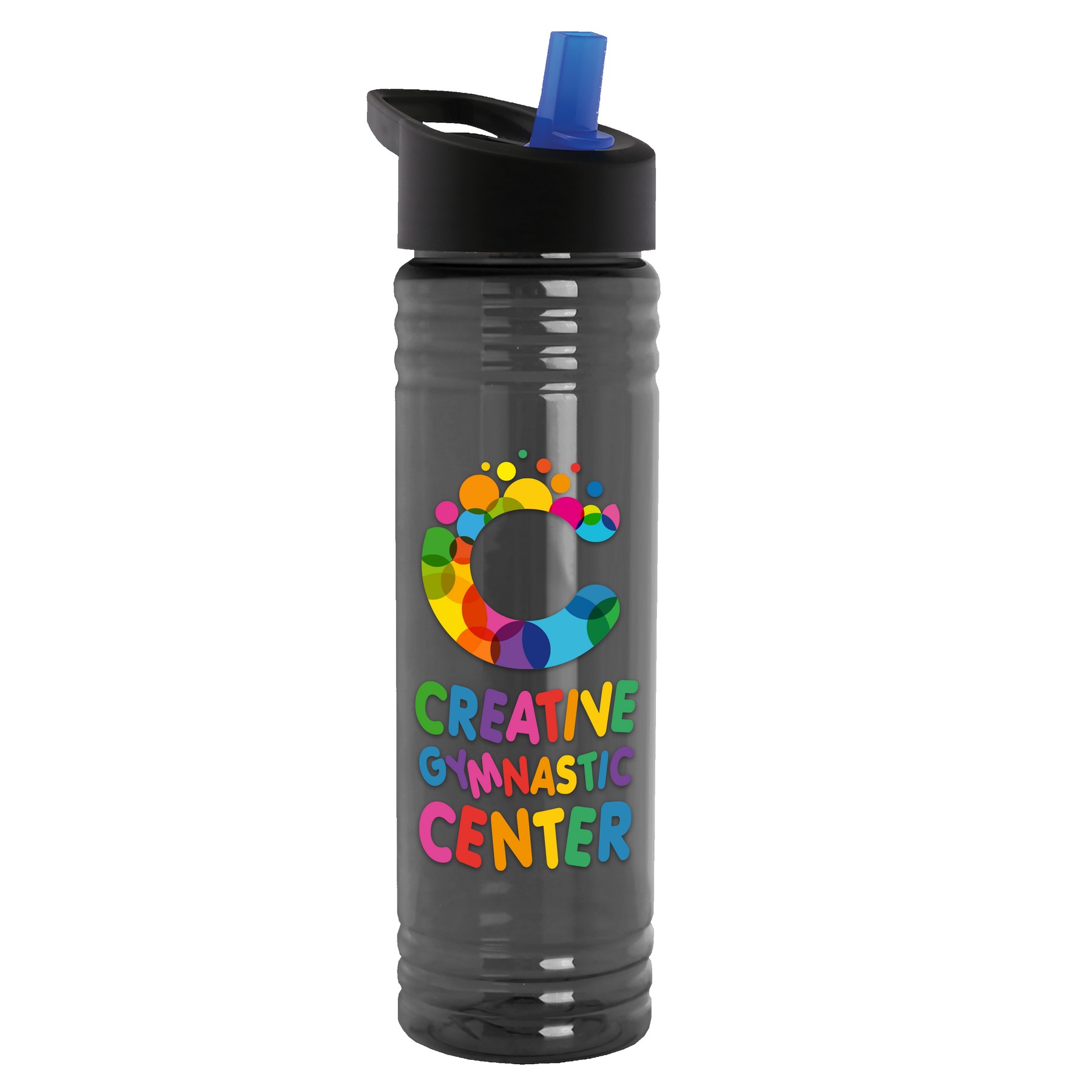 Picture of Garyline® Slim Fit RPET Bottle with Flip-Straw Lid - 24 oz.