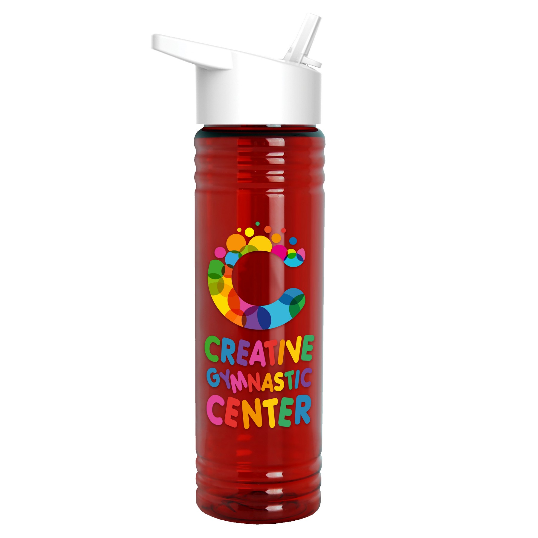 Picture of Garyline® Slim Fit RPET Bottle with Flip-Straw Lid - 24 oz.