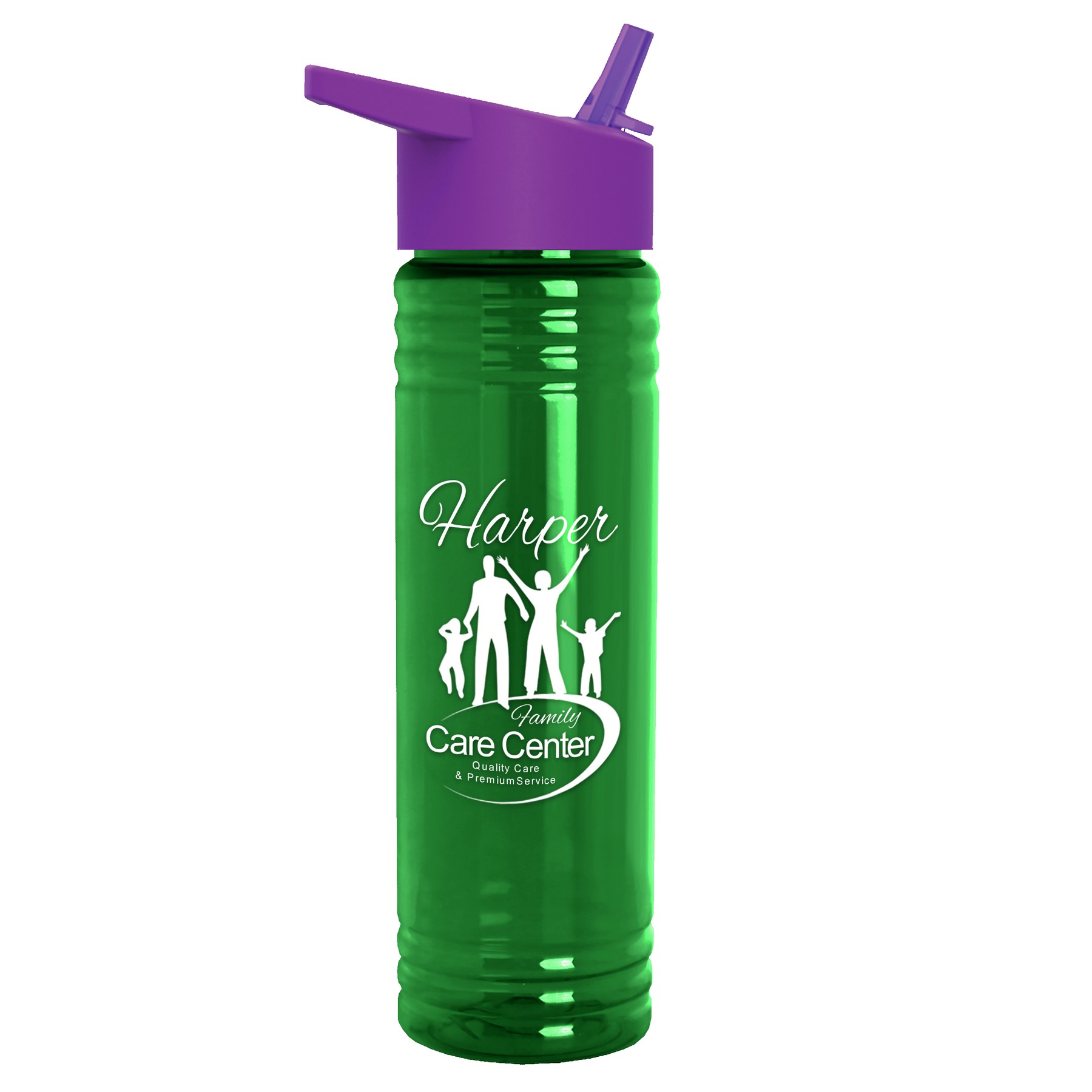 Picture of Garyline® Slim Fit RPET Bottle with Flip-Straw Lid - 24 oz.