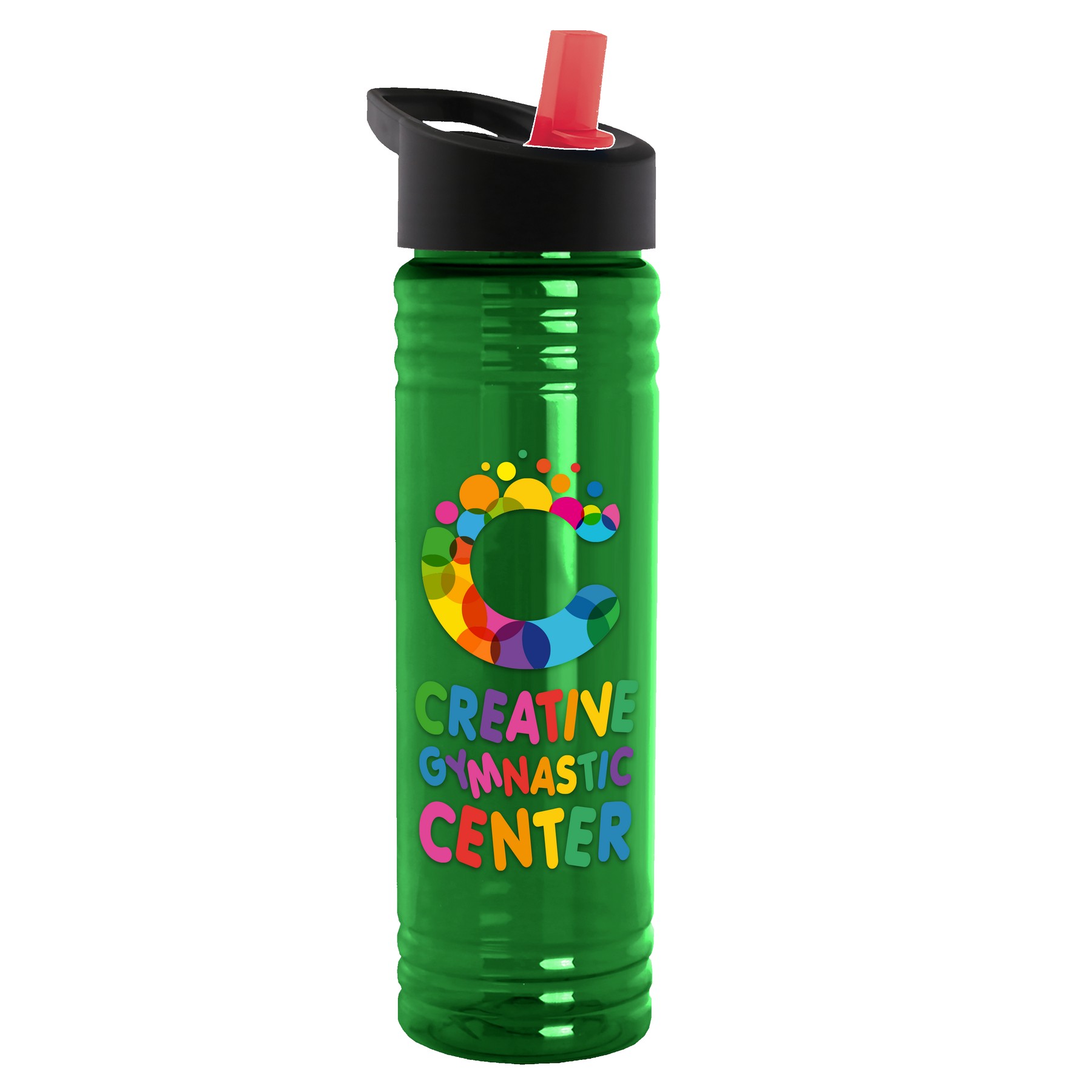 Picture of Garyline® Slim Fit RPET Bottle with Flip-Straw Lid - 24 oz.