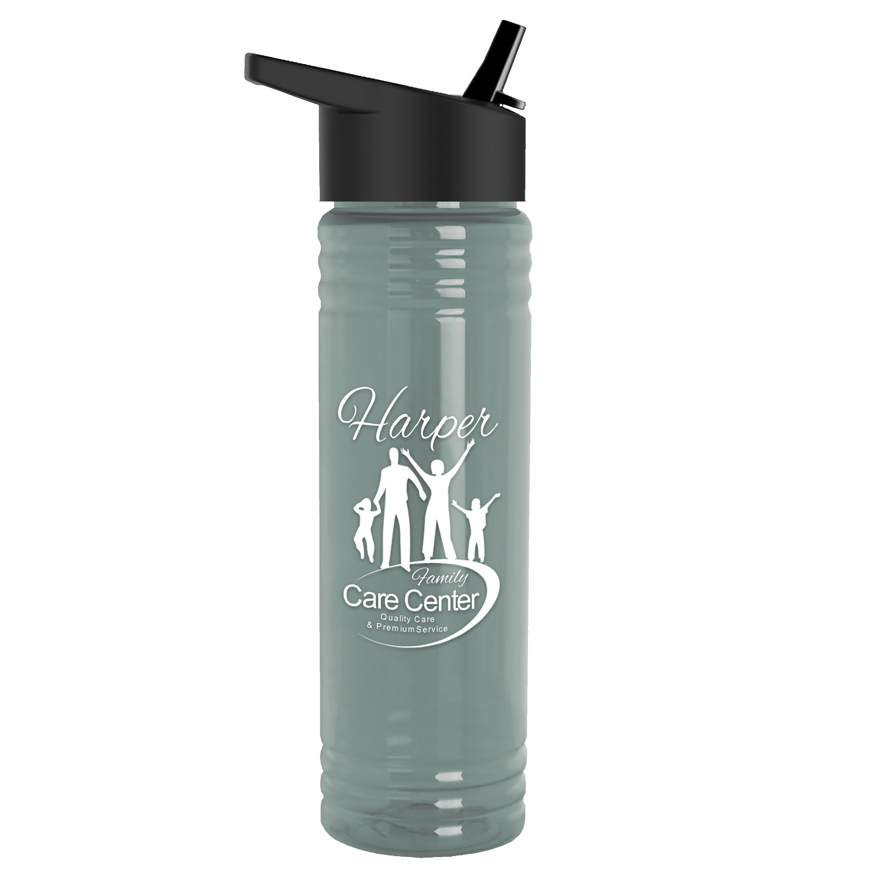 Picture of Garyline® Slim Fit RPET Bottle with Flip-Straw Lid - 24 oz.