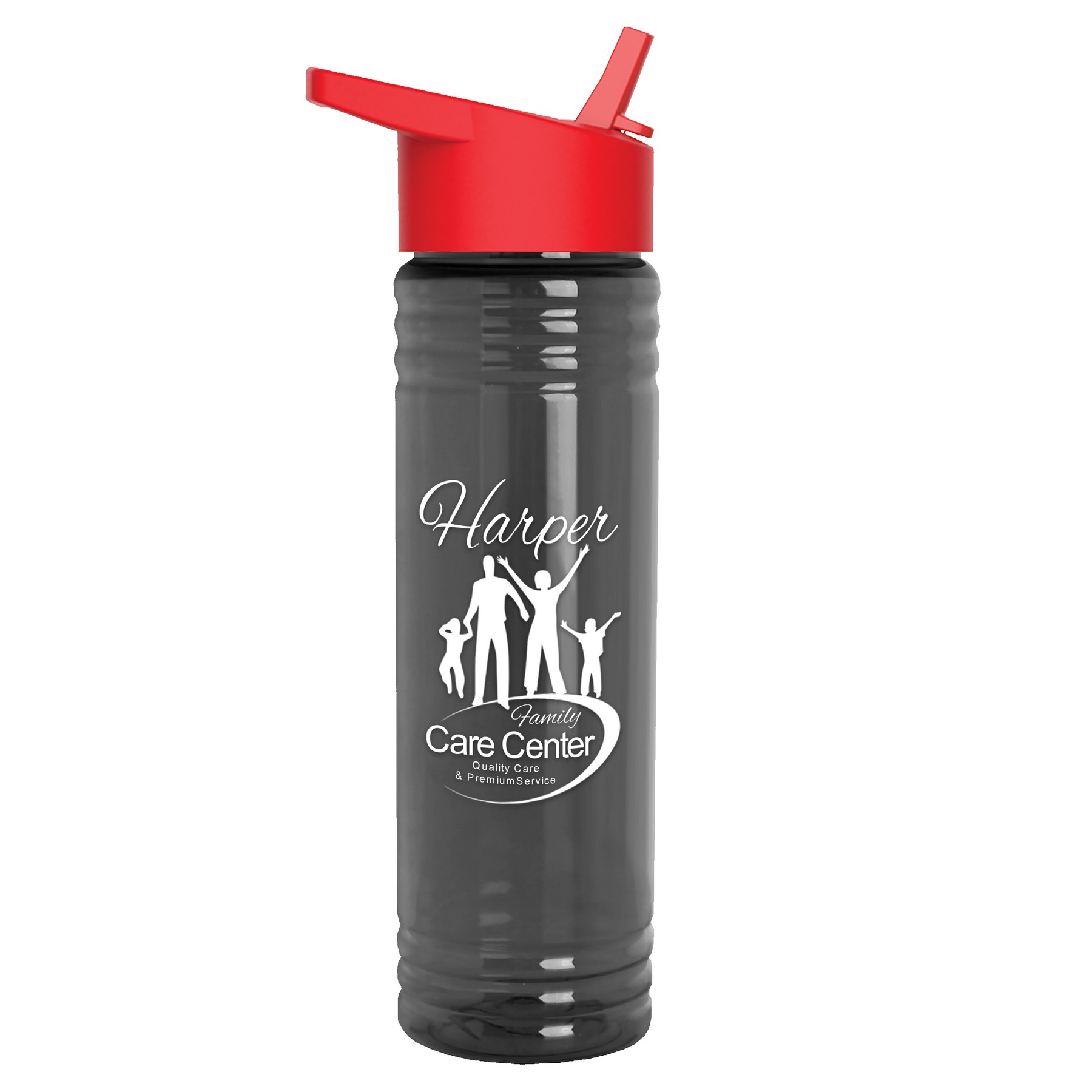 Picture of Garyline® Slim Fit RPET Bottle with Flip-Straw Lid - 24 oz.