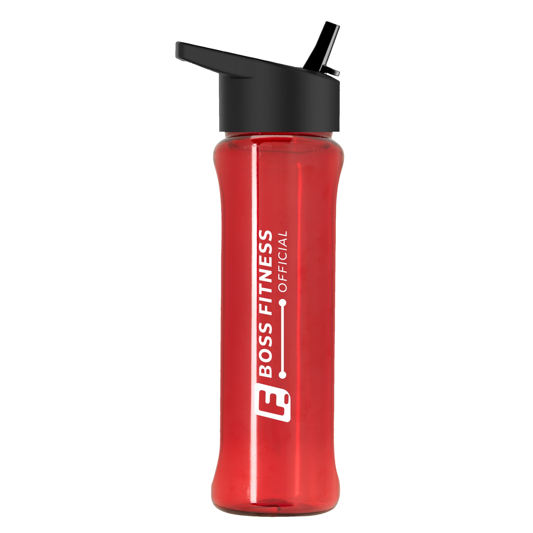 Picture of Garyline® Boss Embossed RPET Bottle with Flip-Straw Lid - 26 oz.
