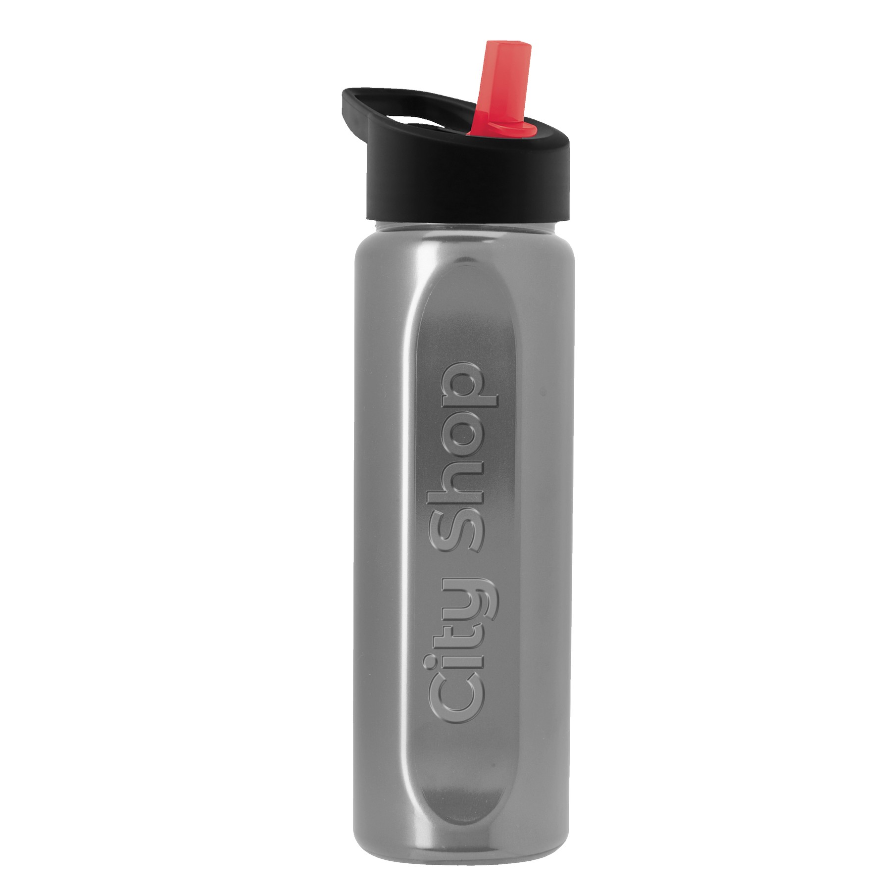 Picture of Garyline® Boss Embossed RPET Bottle with Flip-Straw Lid - 26 oz.