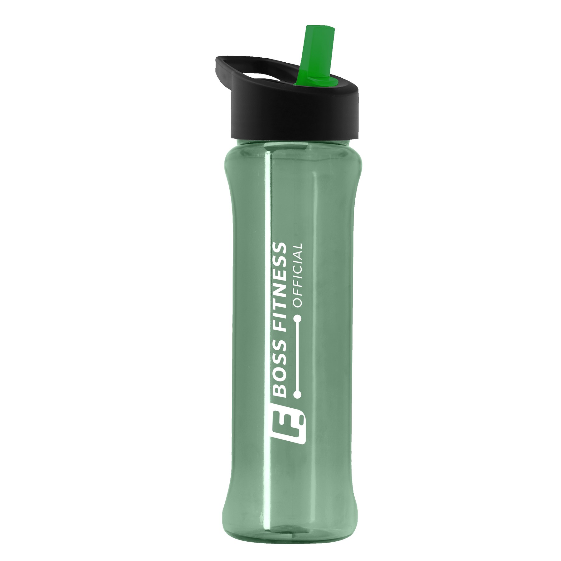 Picture of Garyline® Boss Embossed RPET Bottle with Flip-Straw Lid - 26 oz.
