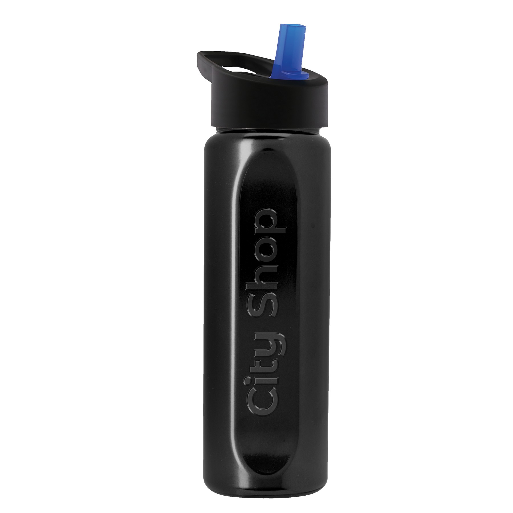 Picture of Garyline® Boss Embossed RPET Bottle with Flip-Straw Lid - 26 oz.