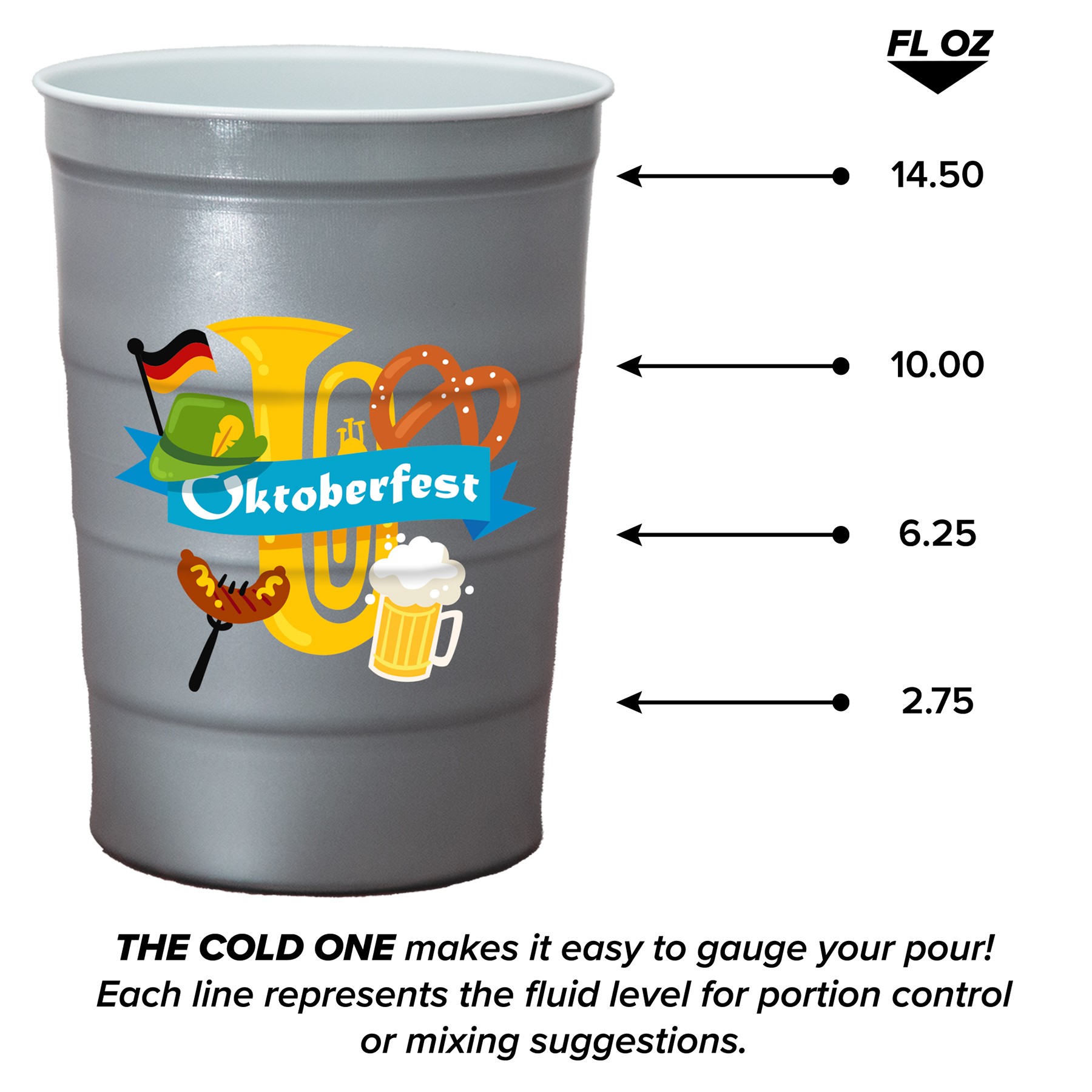 Picture of Garyline® The Cold One Steel Chill Party Cup - 16 oz.