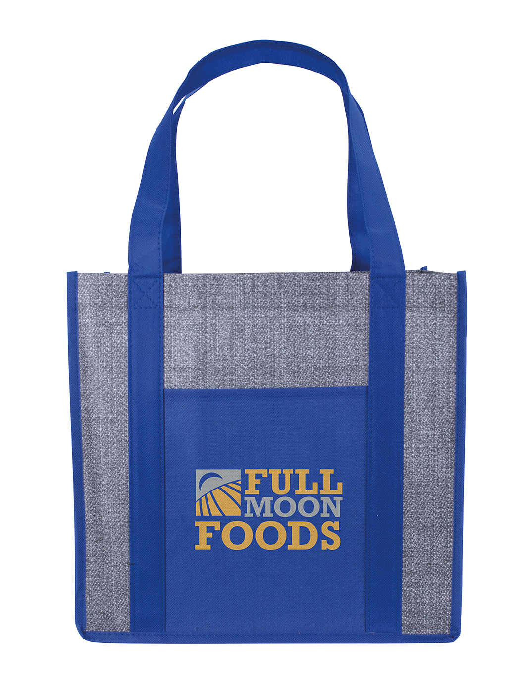 Picture of Good Value™ Laminated Heathered Non-Woven Grocery Tote