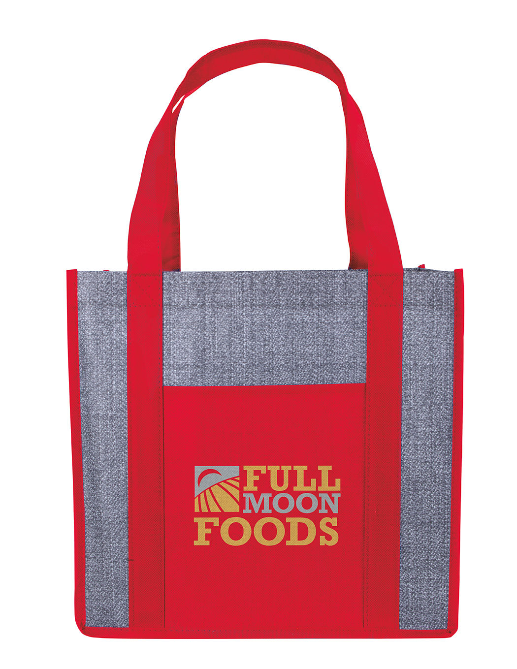 Picture of Good Value™ Laminated Heathered Non-Woven Grocery Tote