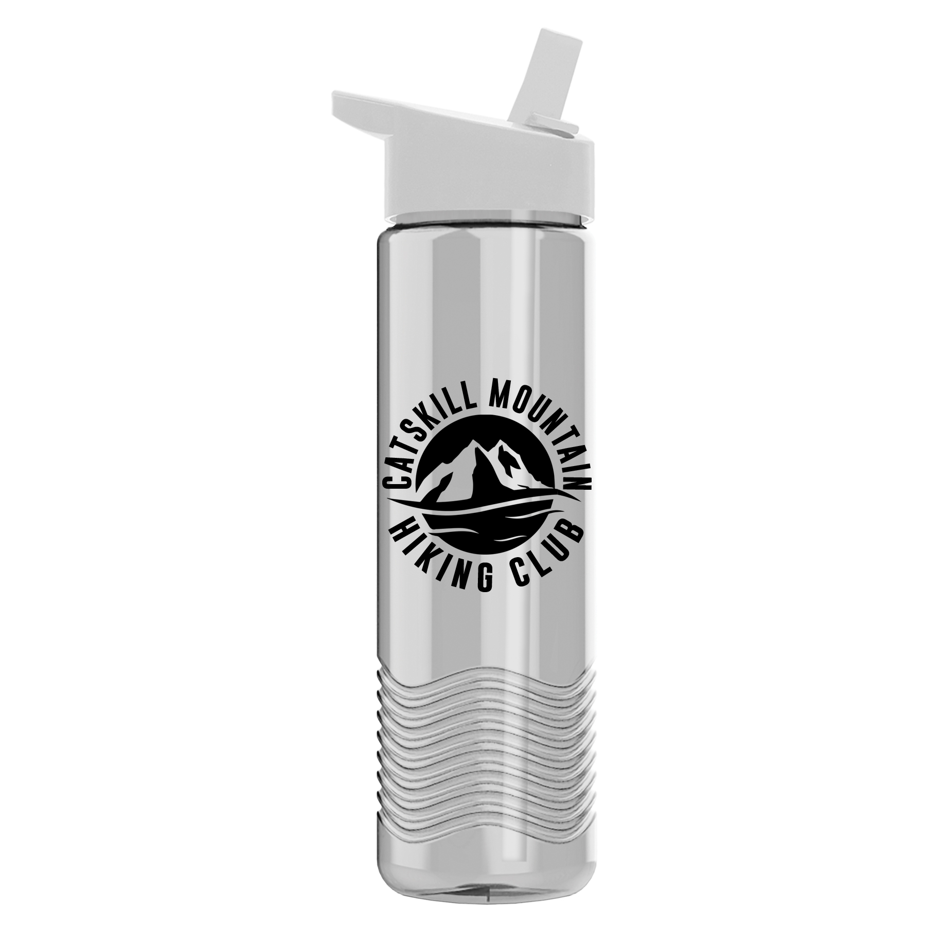 Picture of 24 Oz. Wave Transparent Bottle w/Handle Straw Lid