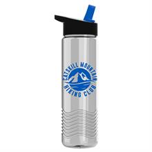Picture of 24 Oz. Wave Transparent Bottle w/Handle Straw Lid