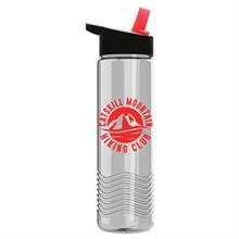 Picture of 24 Oz. Wave Transparent Bottle w/Handle Straw Lid