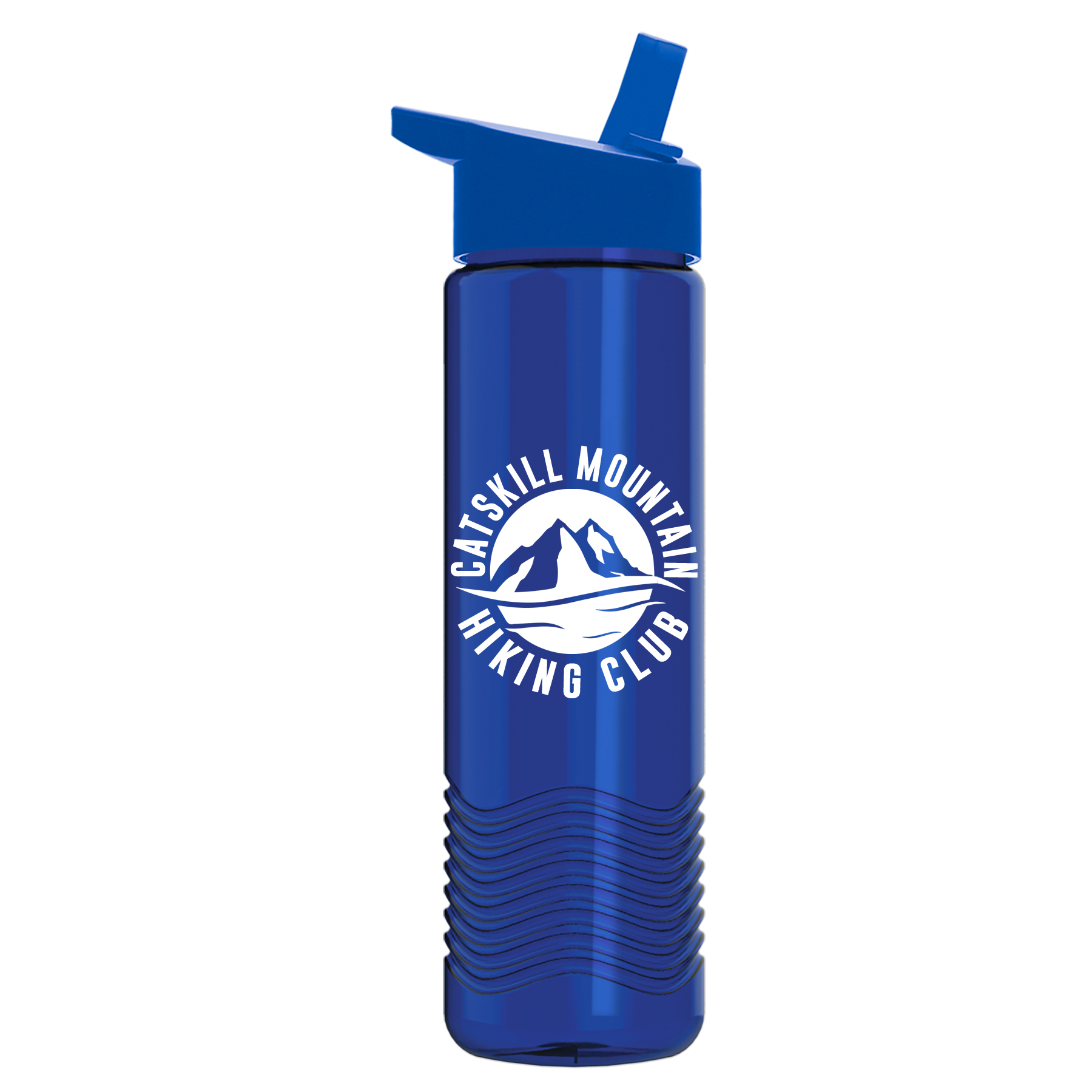 Picture of 24 Oz. Wave Transparent Bottle w/Handle Straw Lid