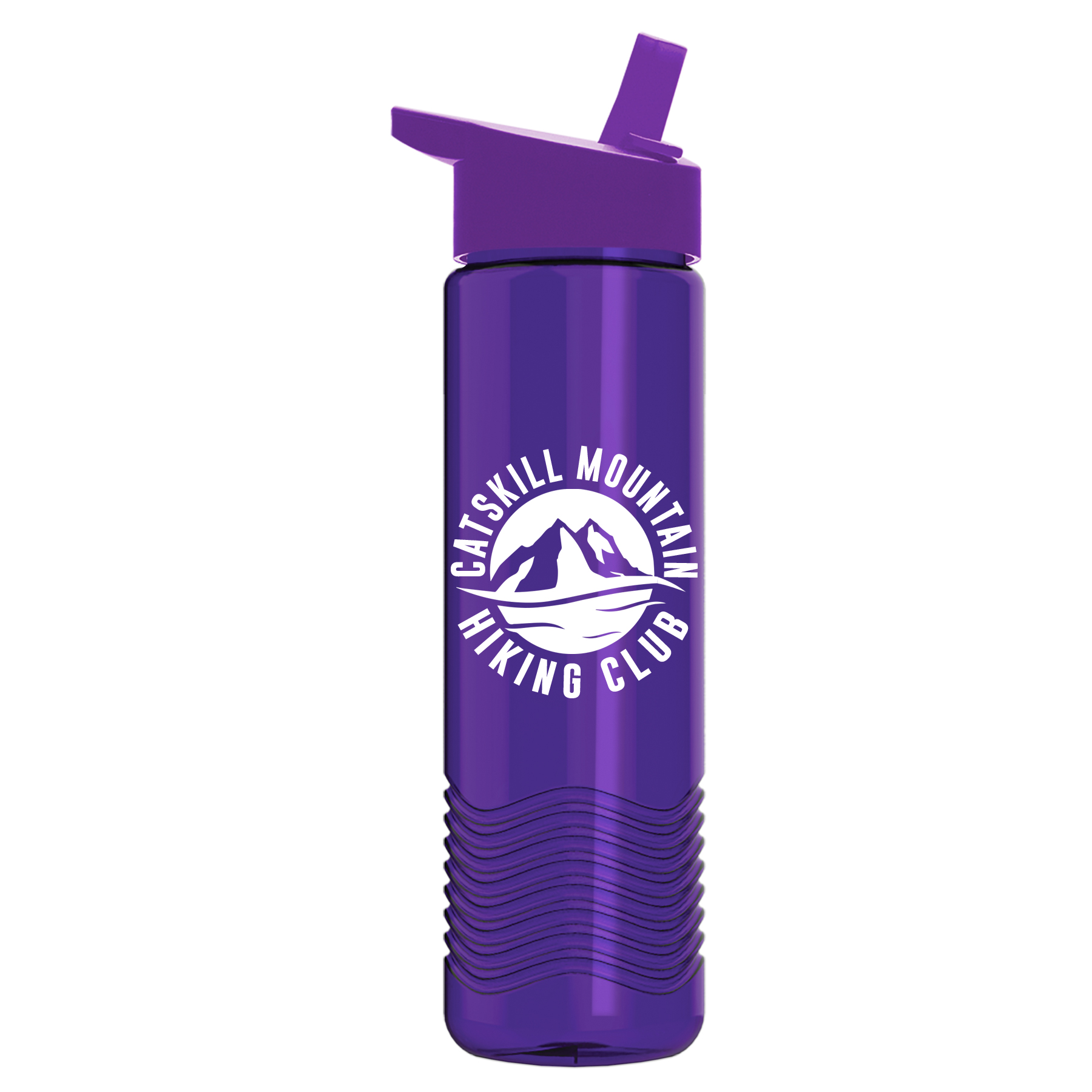 Picture of 24 Oz. Wave Transparent Bottle w/Handle Straw Lid