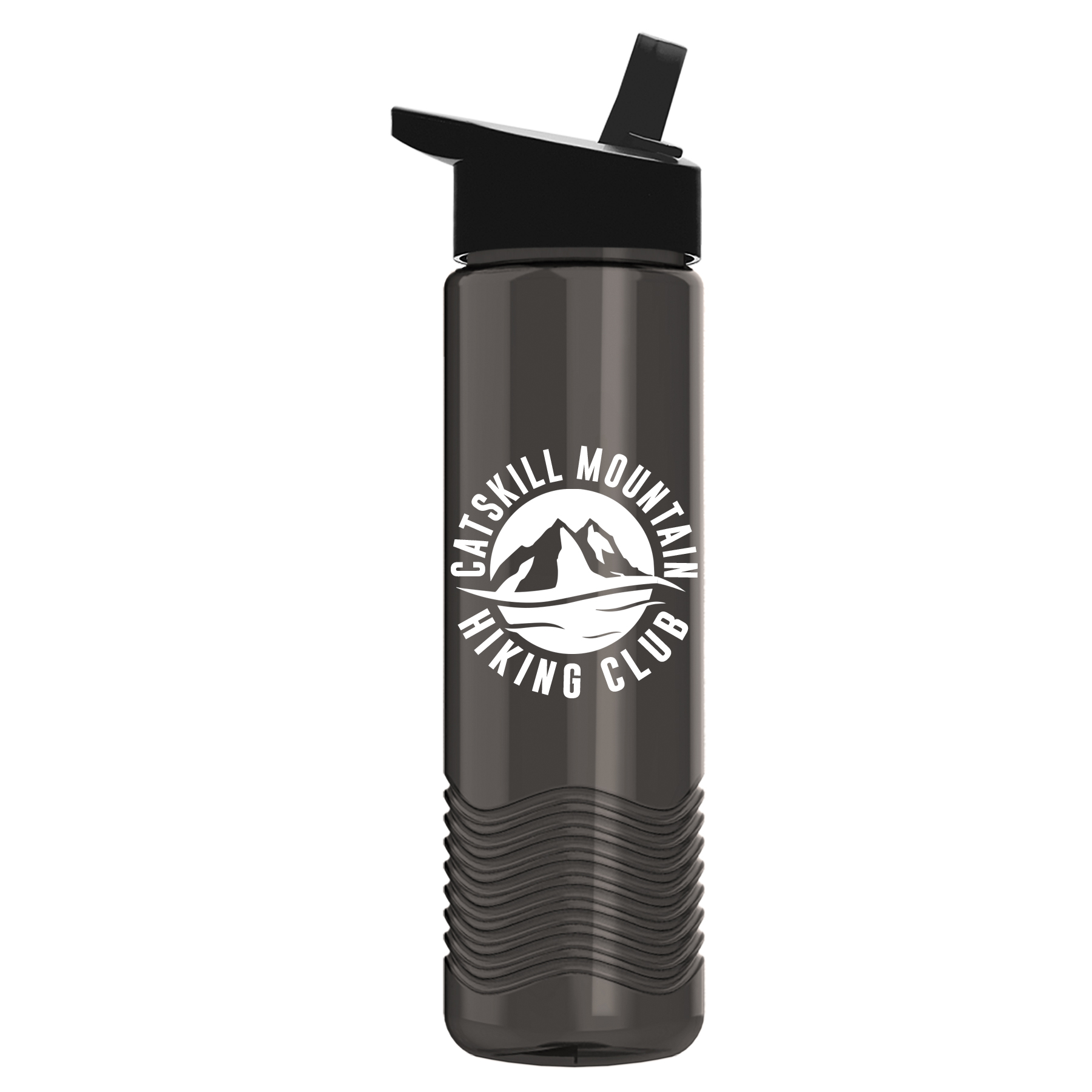 Picture of 24 Oz. Wave Transparent Bottle w/Handle Straw Lid