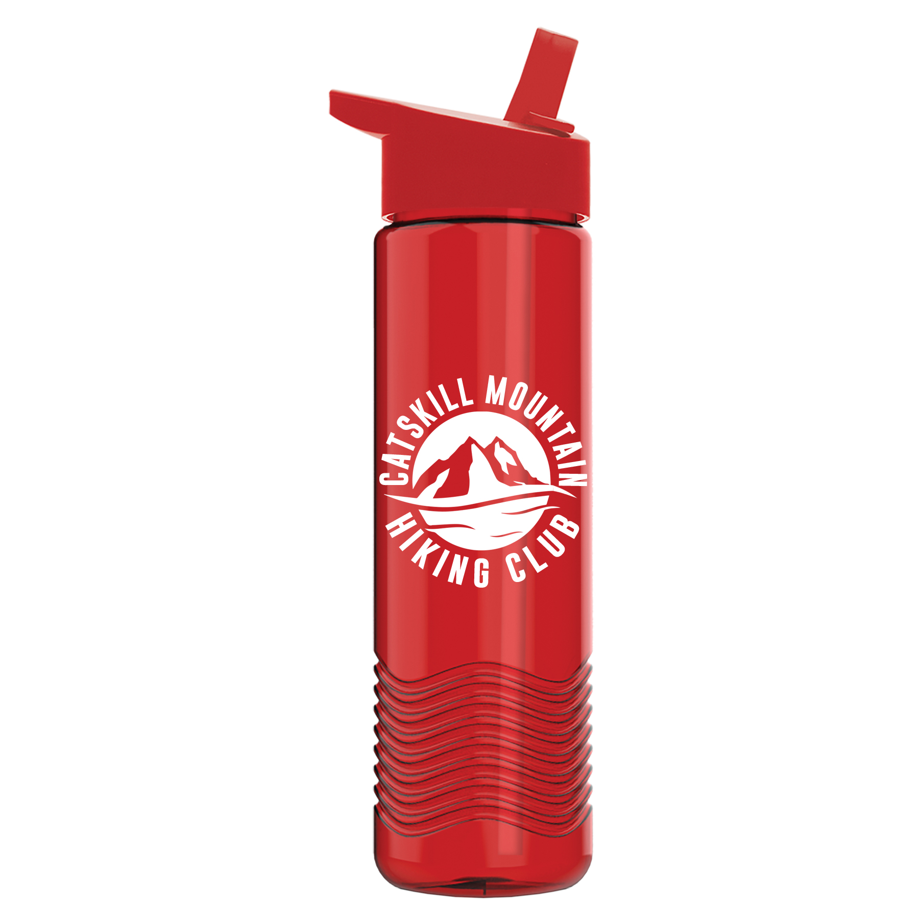 Picture of 24 Oz. Wave Transparent Bottle w/Handle Straw Lid