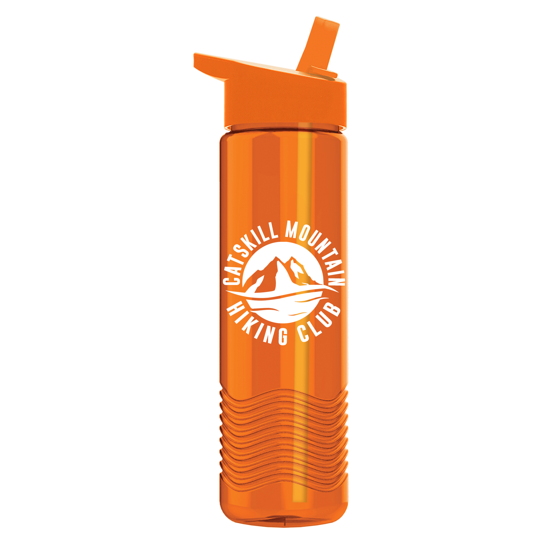 Picture of 24 Oz. Wave Transparent Bottle w/Handle Straw Lid