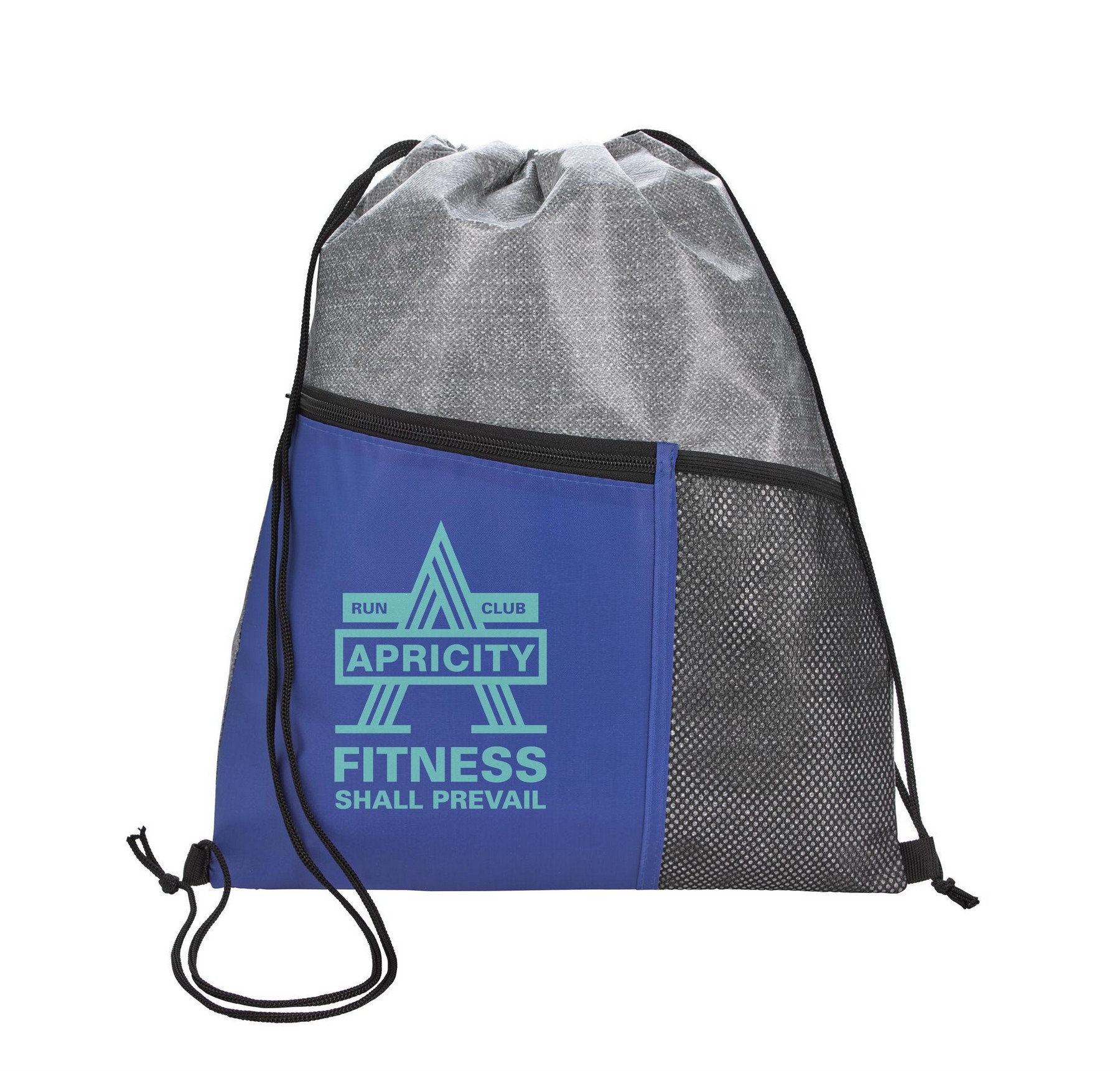 Picture of Good Value™ Heathered RPET Non-Woven Drawstring Backpack