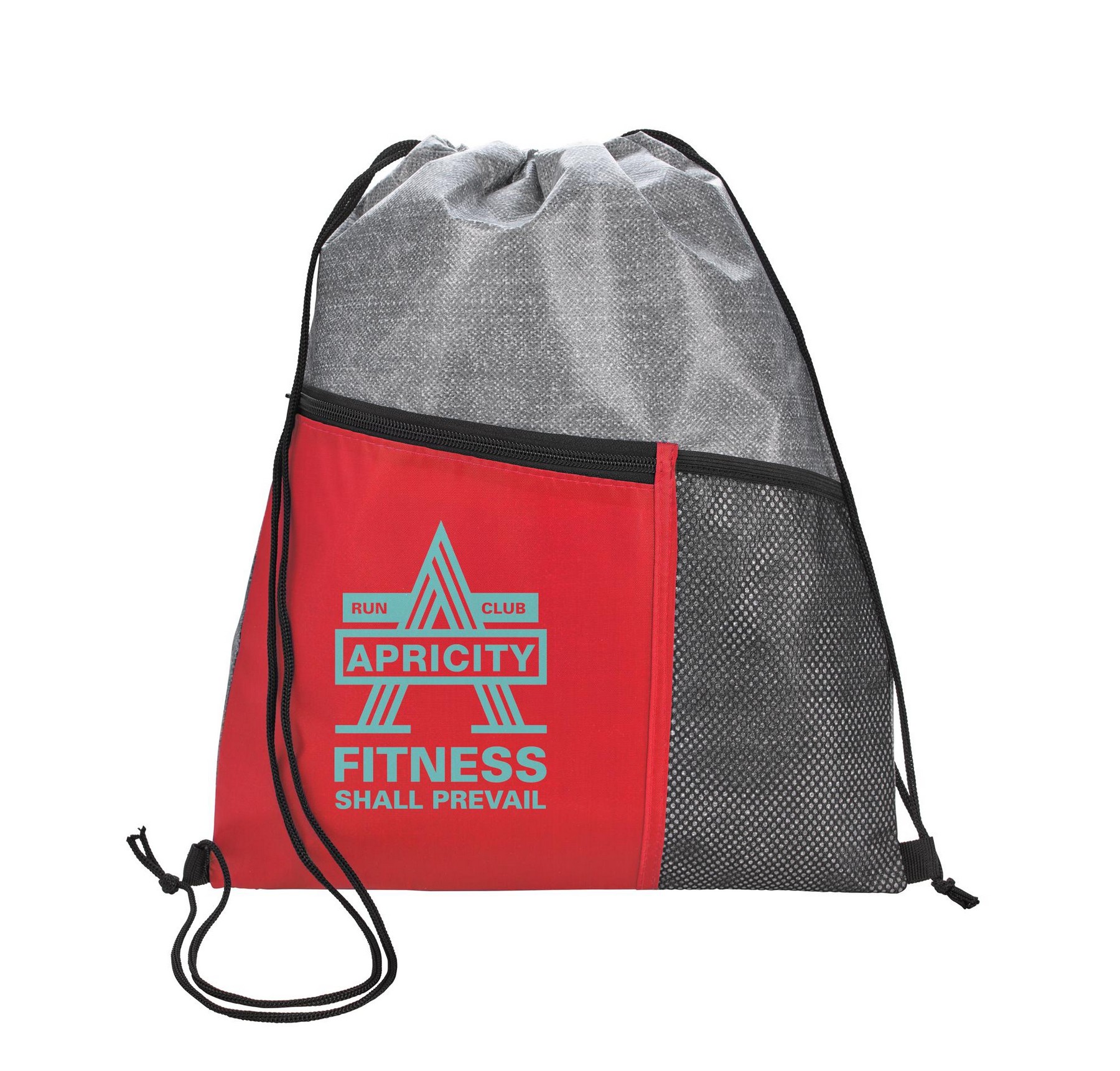 Picture of Good Value™ Heathered RPET Non-Woven Drawstring Backpack
