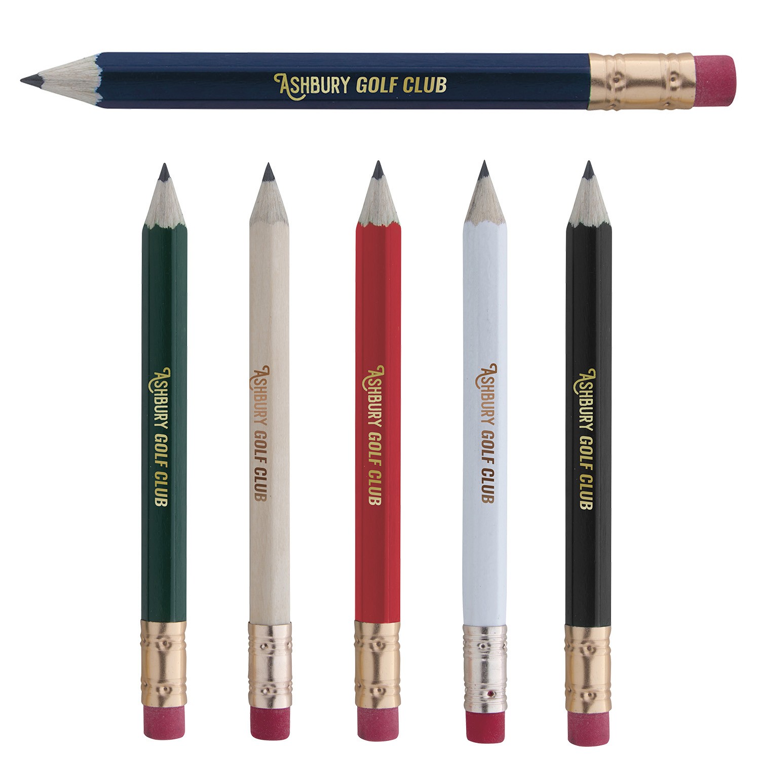 Picture of Hex Golf Pencil with Eraser
