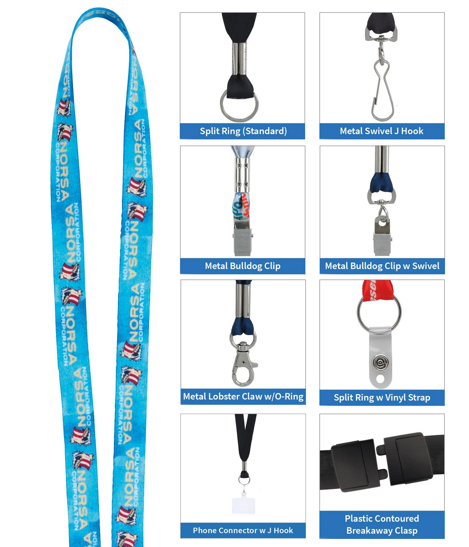 Picture of Good Value™ 1/2" RPET Fine-Print Lanyard