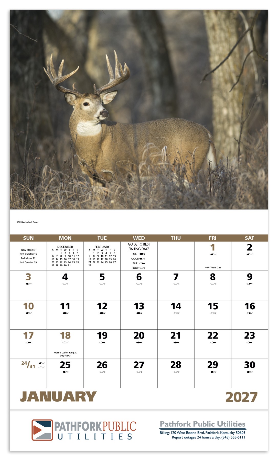 Picture of Good Value™ Wildlife Portraits - Stapled Calendar