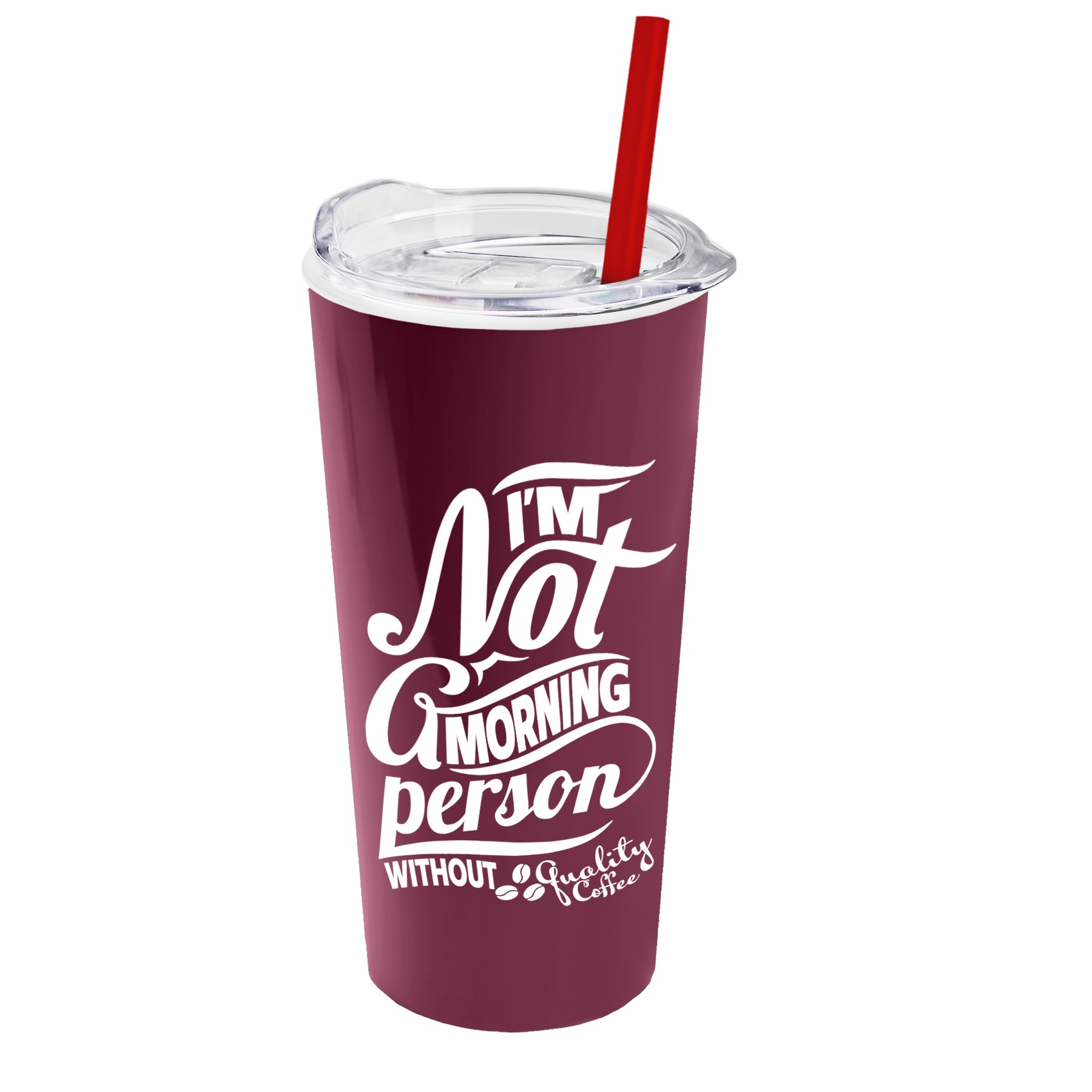 Picture of Garyline® Roadmaster Travel Tumbler with Slider Lid and Straw - 18 oz.