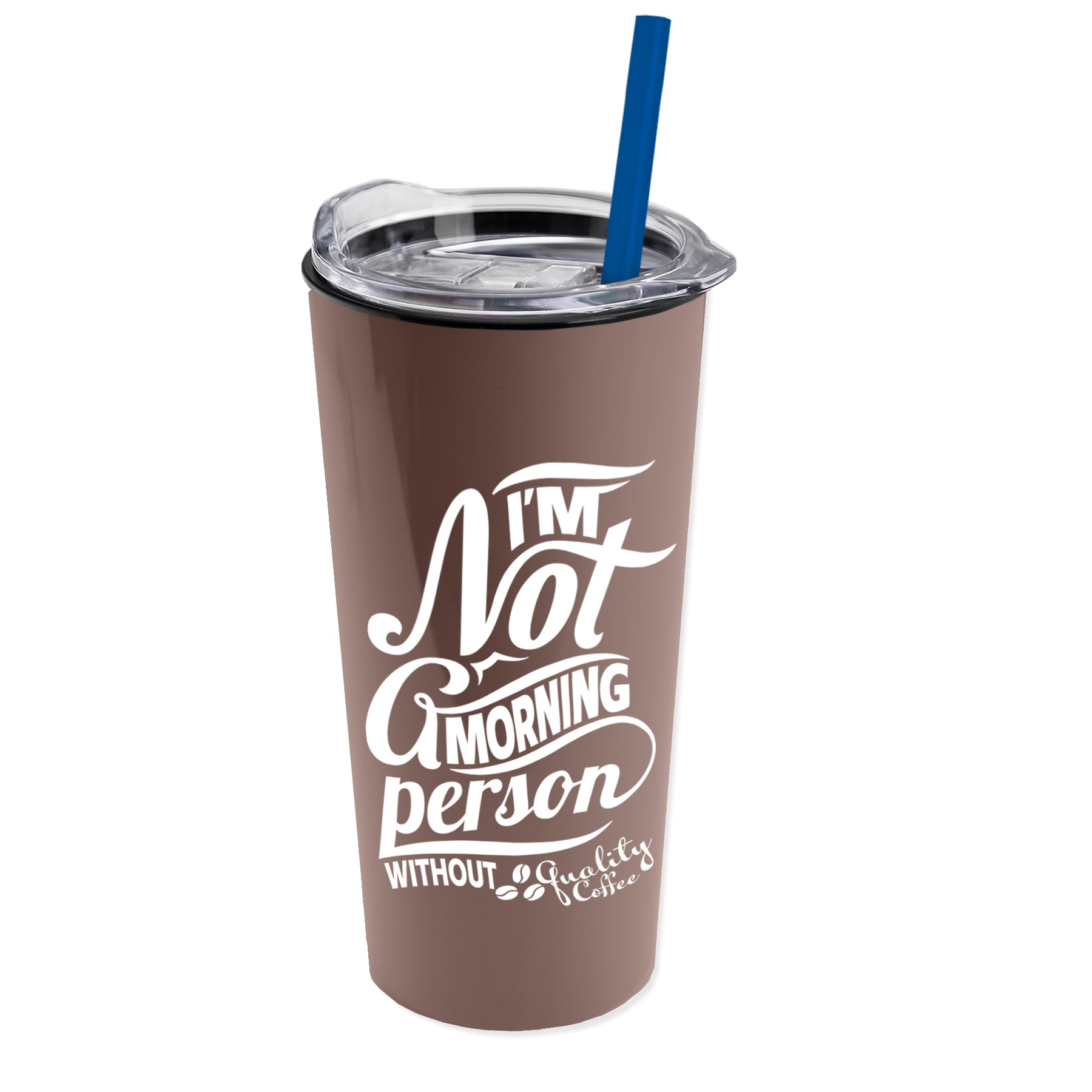 Picture of Garyline® Roadmaster Travel Tumbler with Slider Lid and Straw - 18 oz.