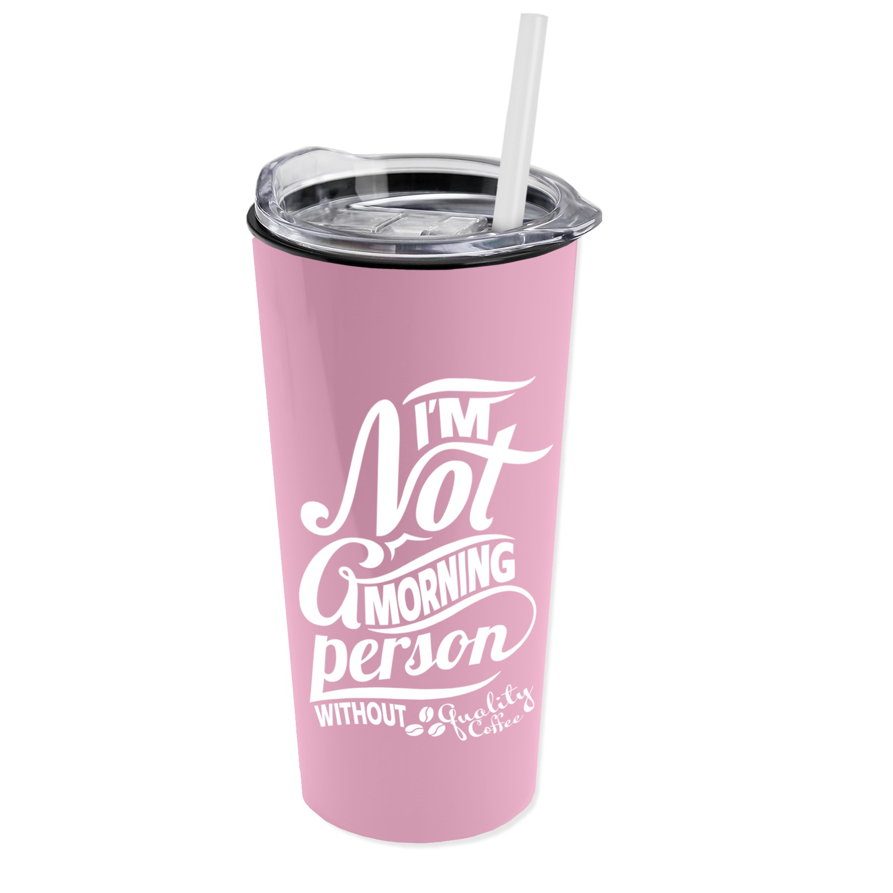 Picture of Garyline® Roadmaster Travel Tumbler with Slider Lid and Straw - 18 oz.