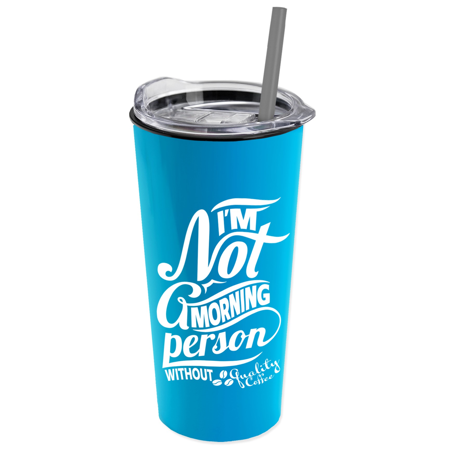 Picture of Garyline® Roadmaster Travel Tumbler with Slider Lid and Straw - 18 oz.