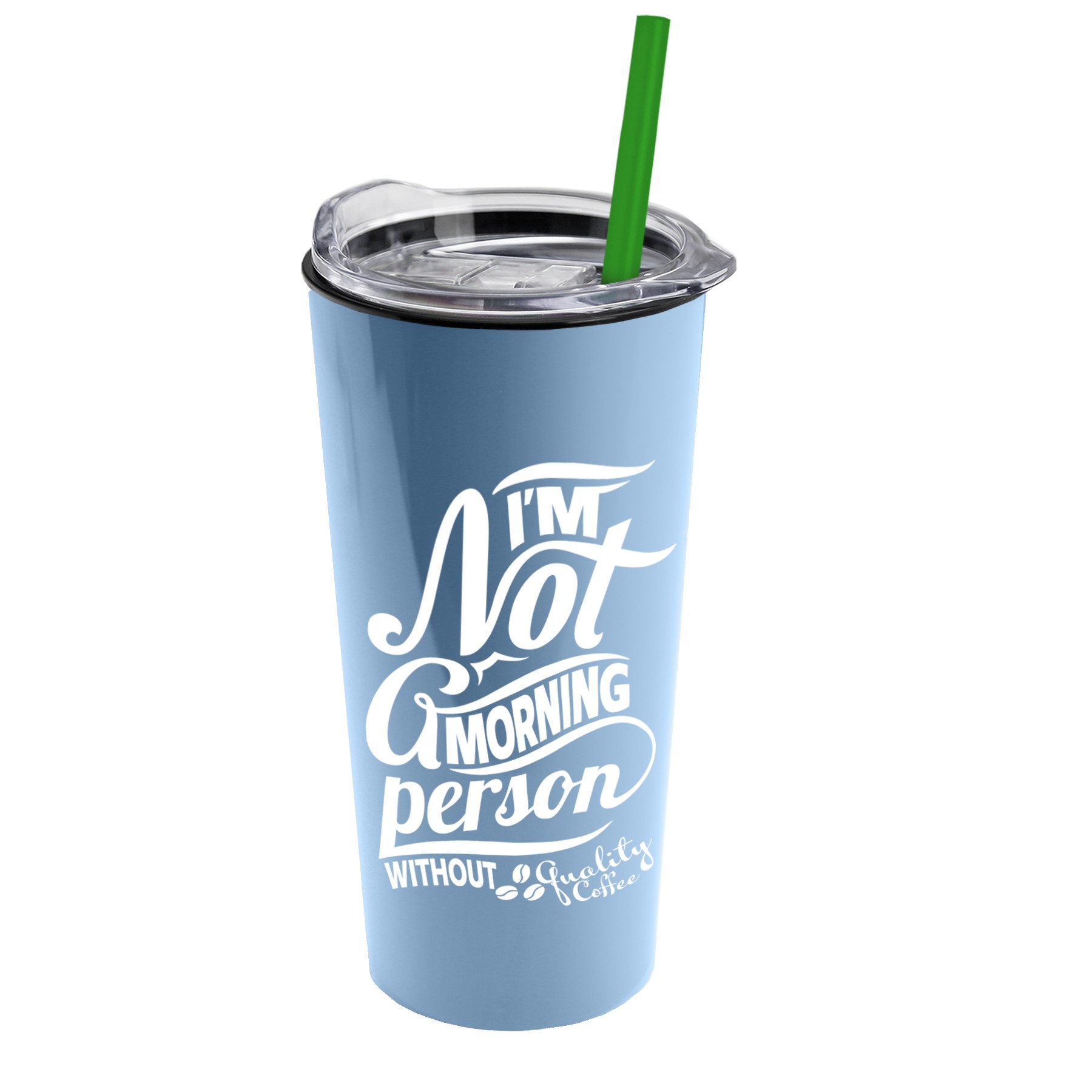 Picture of Garyline® Roadmaster Travel Tumbler with Slider Lid and Straw - 18 oz.
