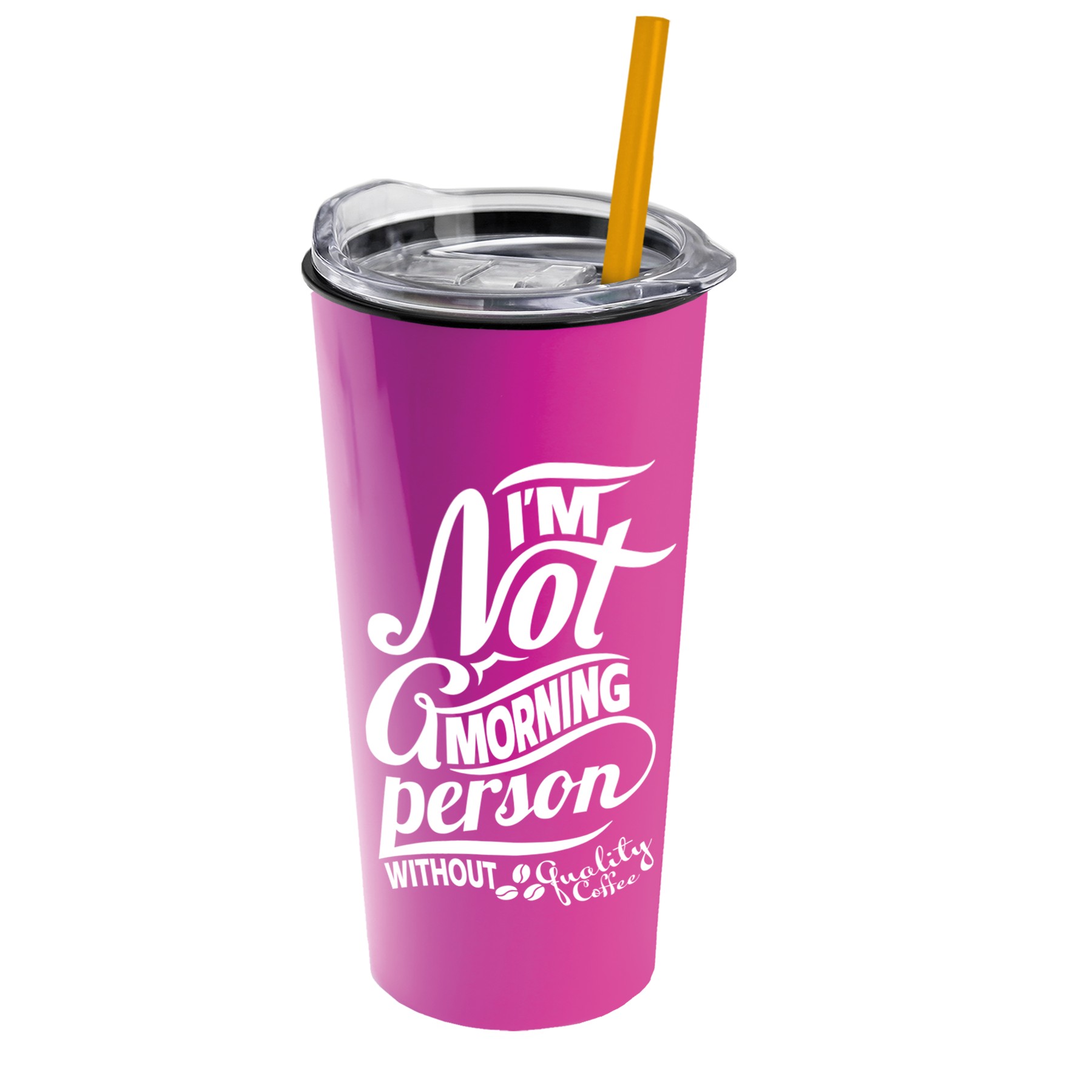 Picture of Garyline® Roadmaster Travel Tumbler with Slider Lid and Straw - 18 oz.