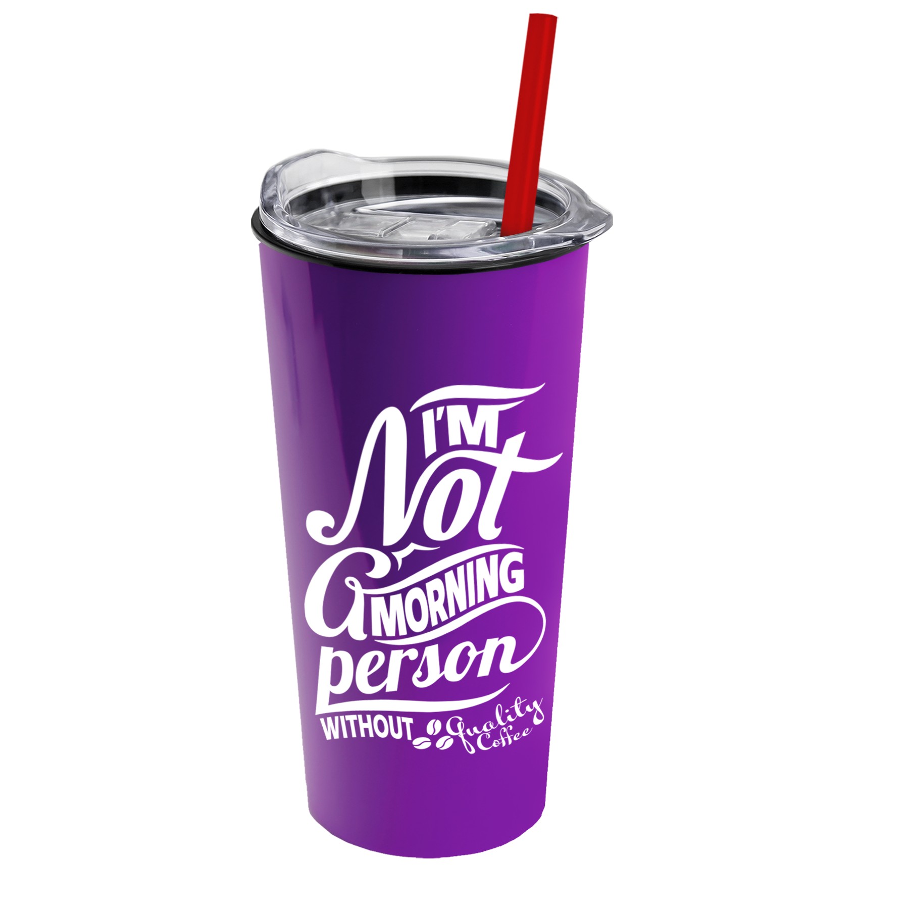 Picture of Garyline® Roadmaster Travel Tumbler with Slider Lid and Straw - 18 oz.