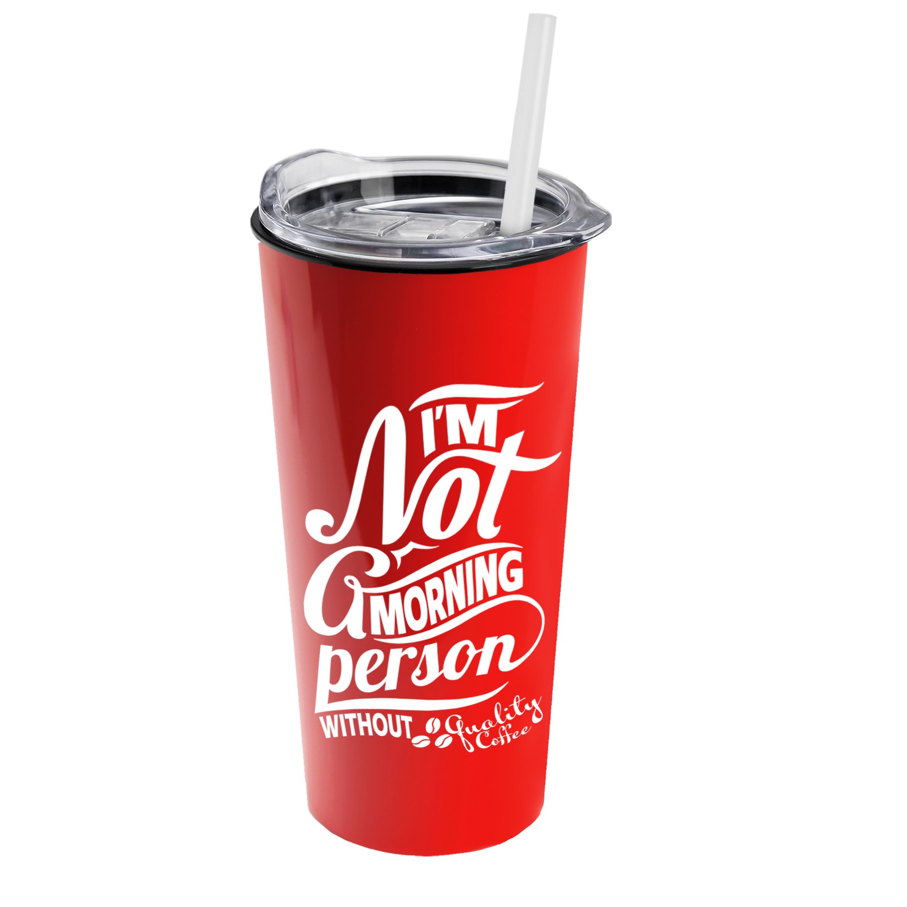 Picture of Garyline® Roadmaster Travel Tumbler with Slider Lid and Straw - 18 oz.
