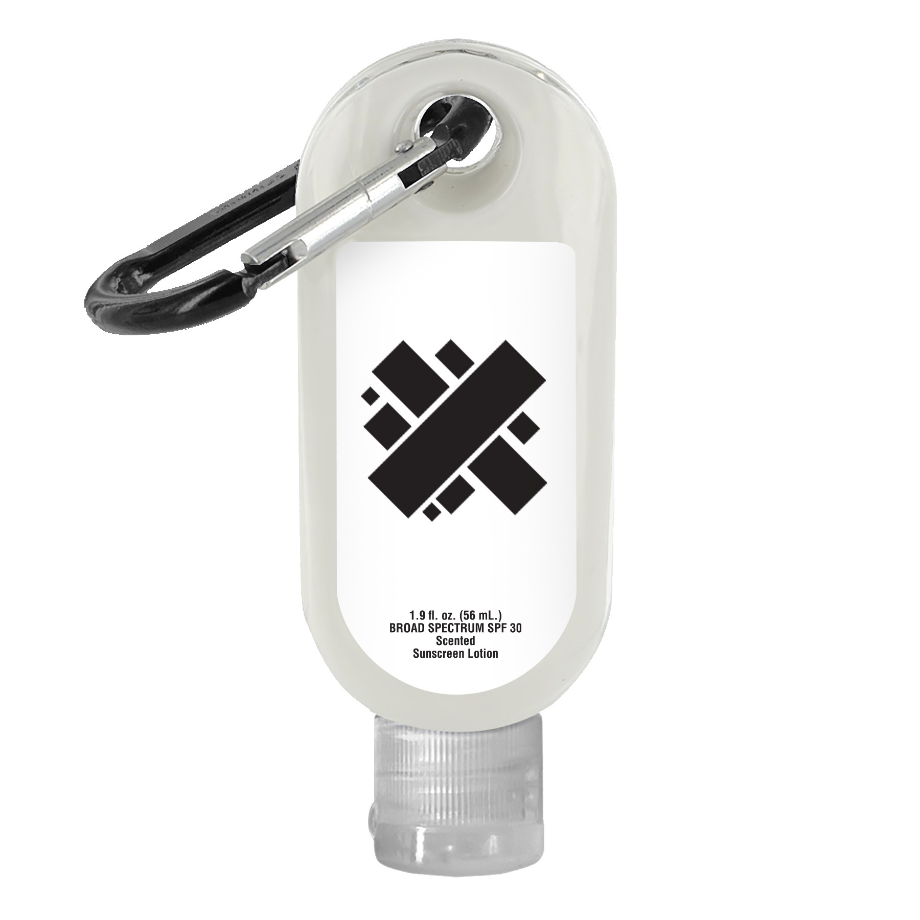 Picture of SPF-30 Sunscreen in Clear Bottle with Carabiner - 1.9 oz.