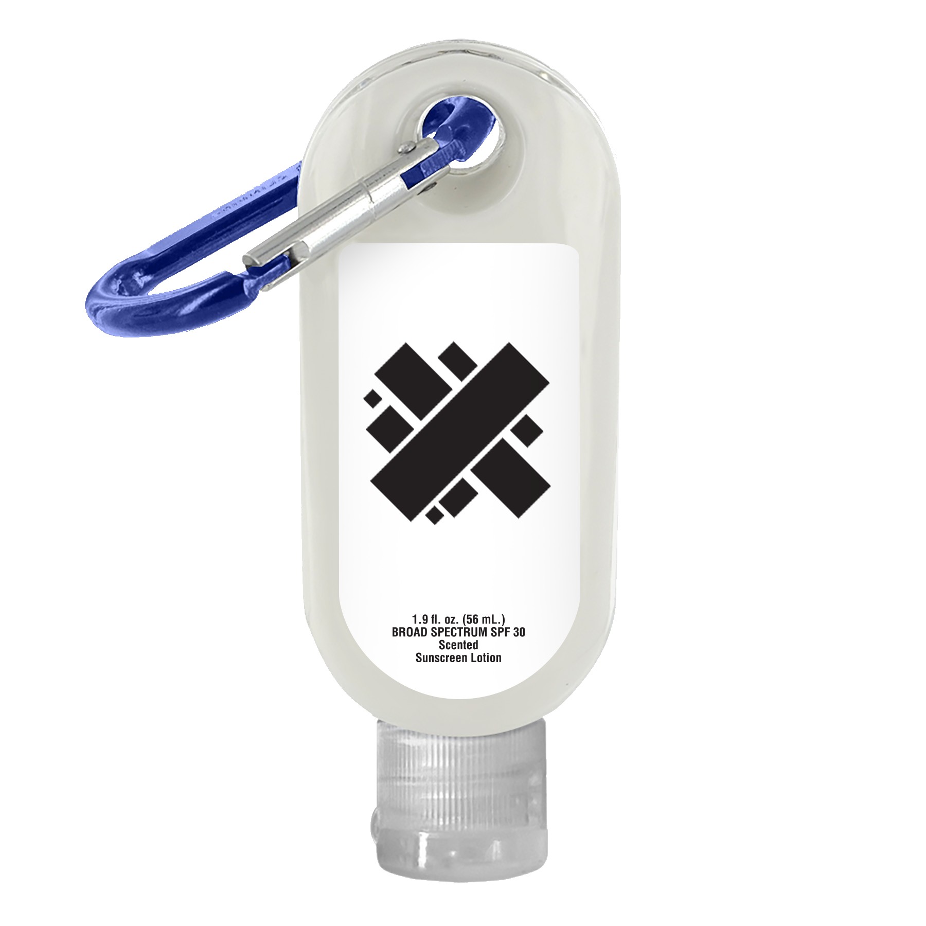 Picture of SPF-30 Sunscreen in Clear Bottle with Carabiner - 1.9 oz.