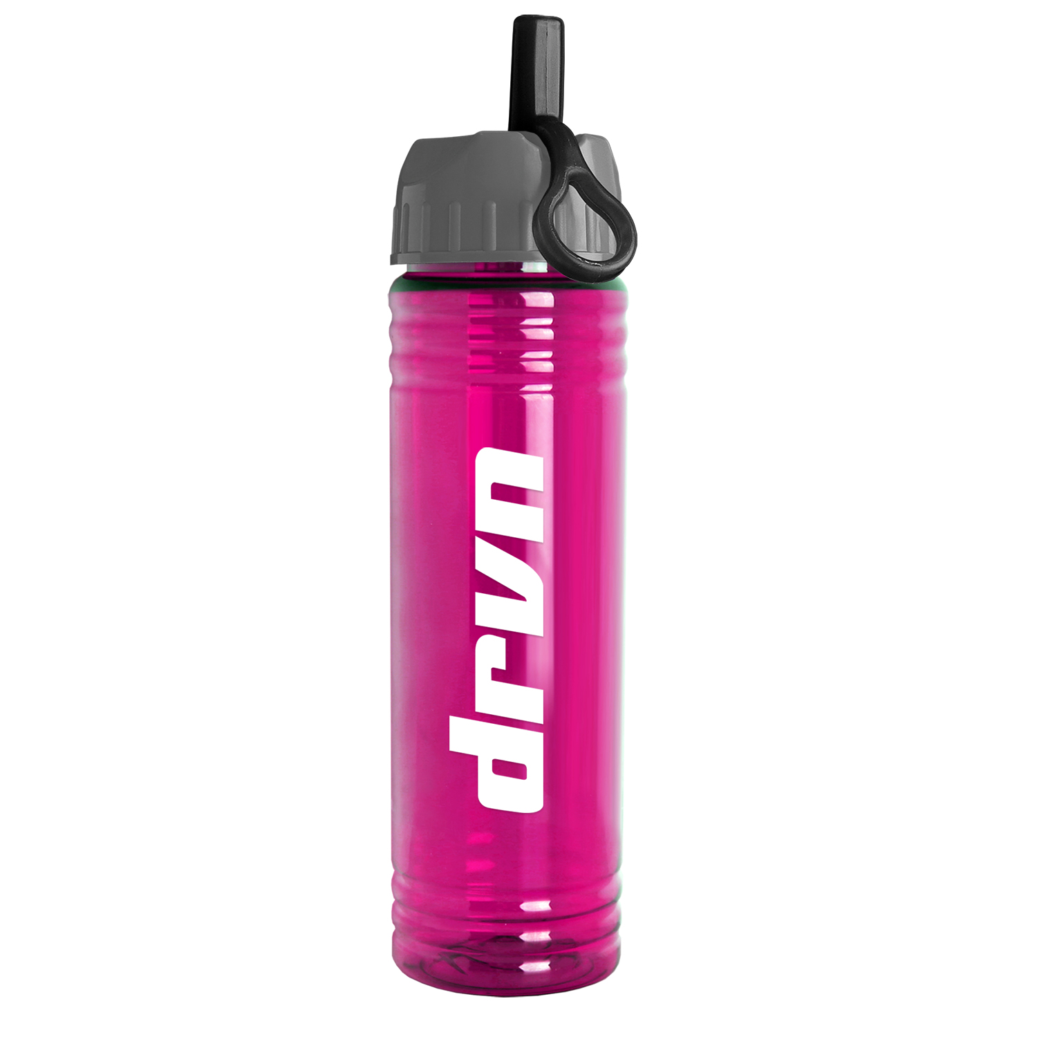Picture of 24 Oz. Slim Fit Sports Water Bottle w/Ring Straw Lid
