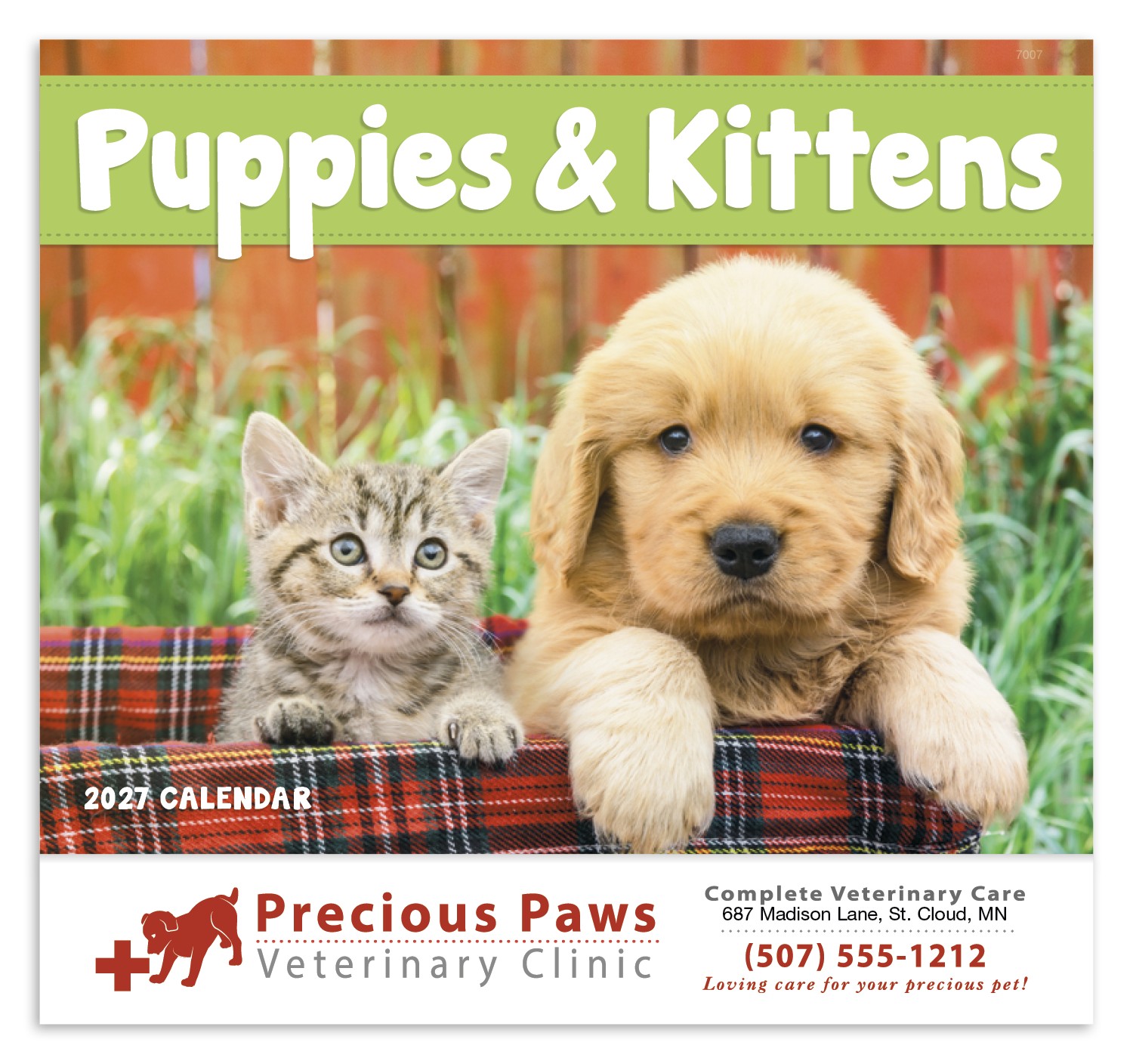 Picture of Good Value™ Puppies & Kittens - Stapled Calendar