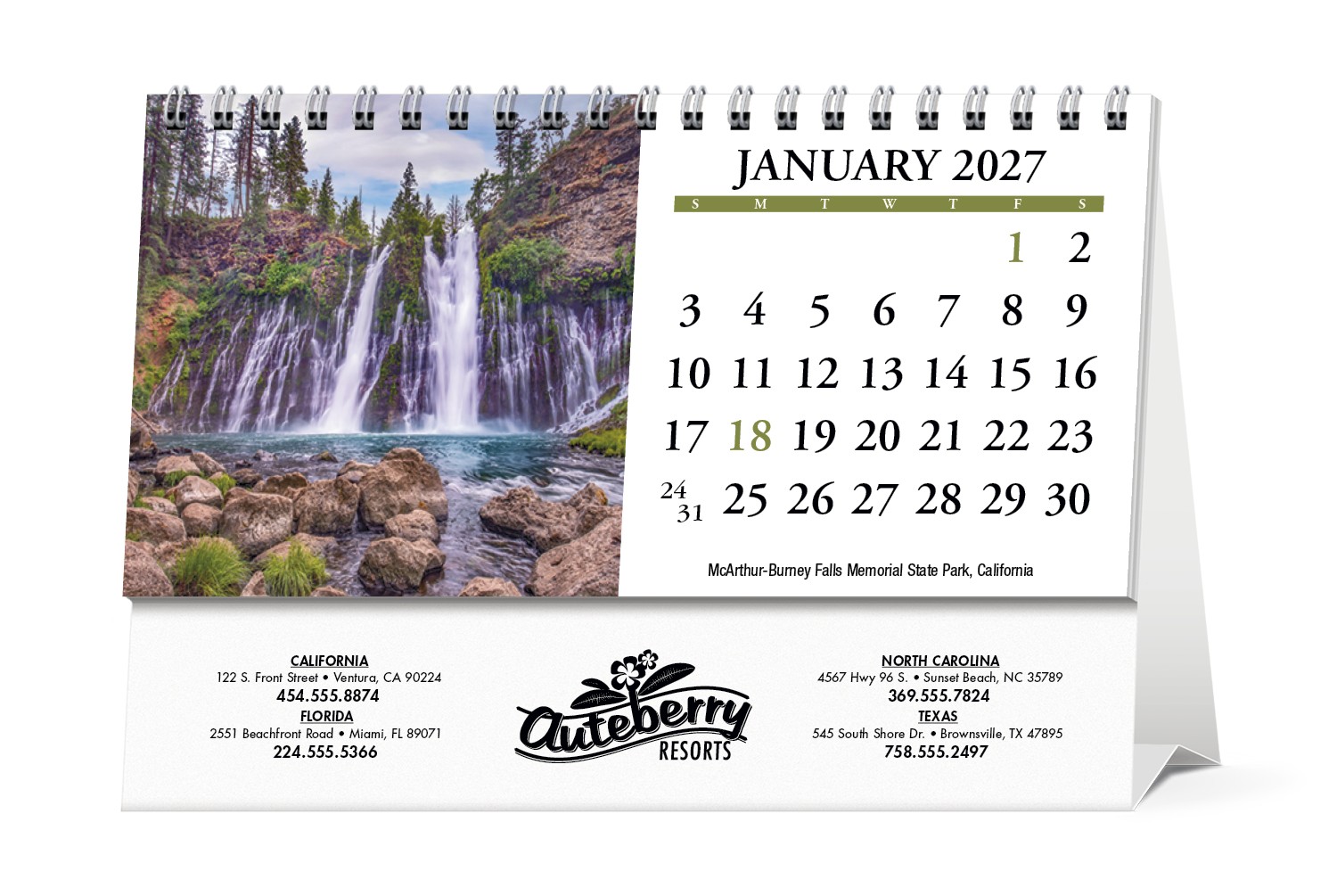 Picture of HotLine® Products Scenic America® Desk Tent Calendar