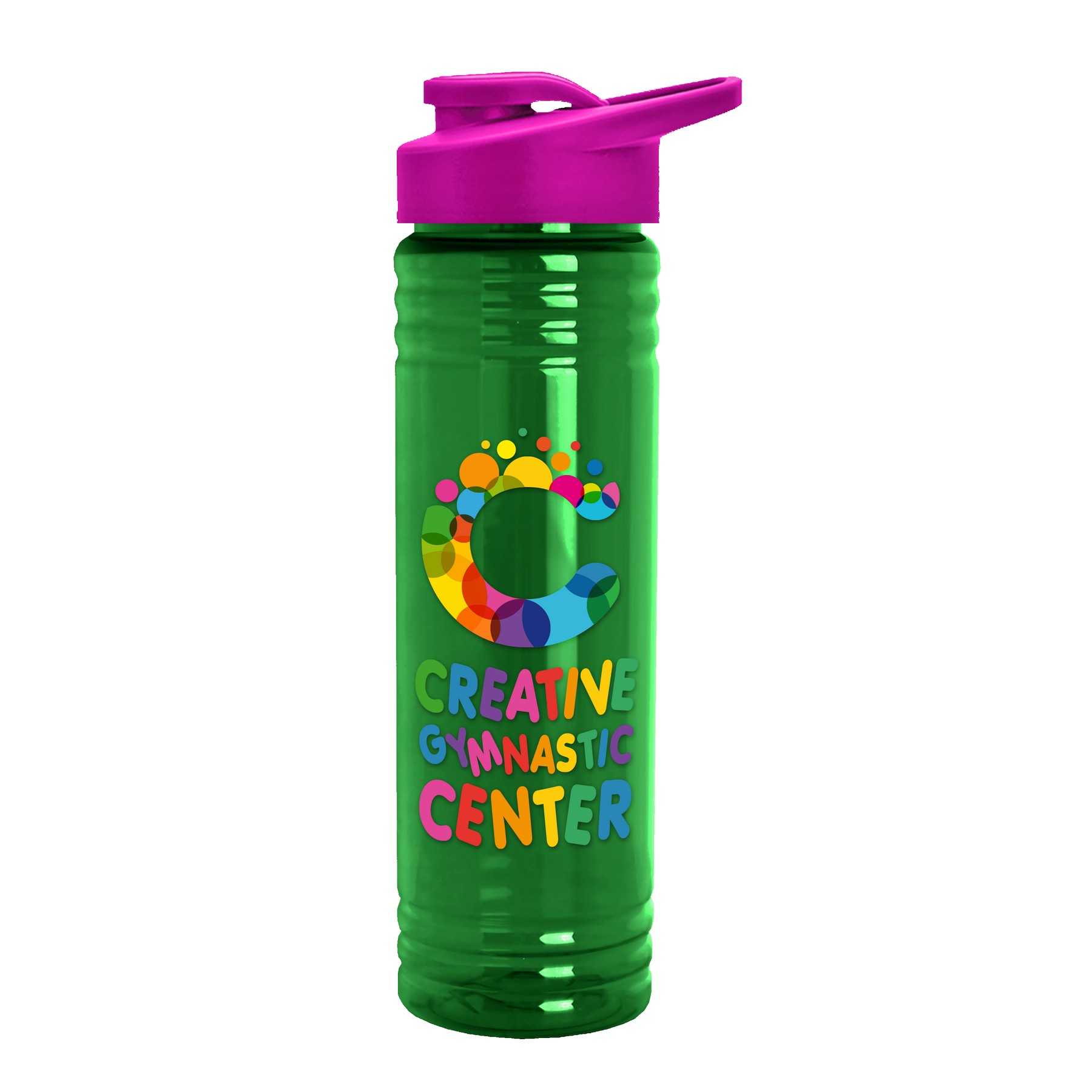 Picture of Garyline® Slim Fit RPET Bottle with Drink-Thru Lid - 24 oz.
