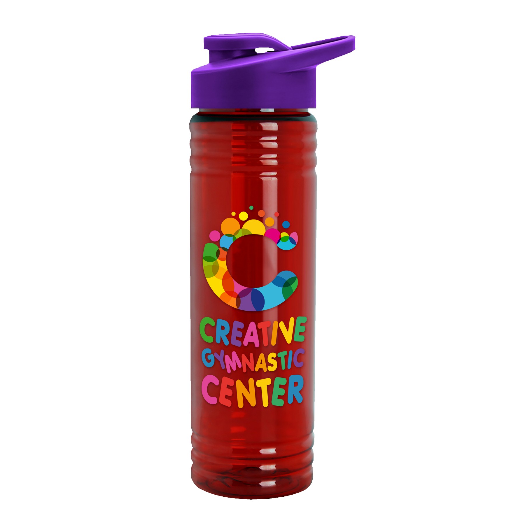 Picture of Garyline® Slim Fit RPET Bottle with Drink-Thru Lid - 24 oz.
